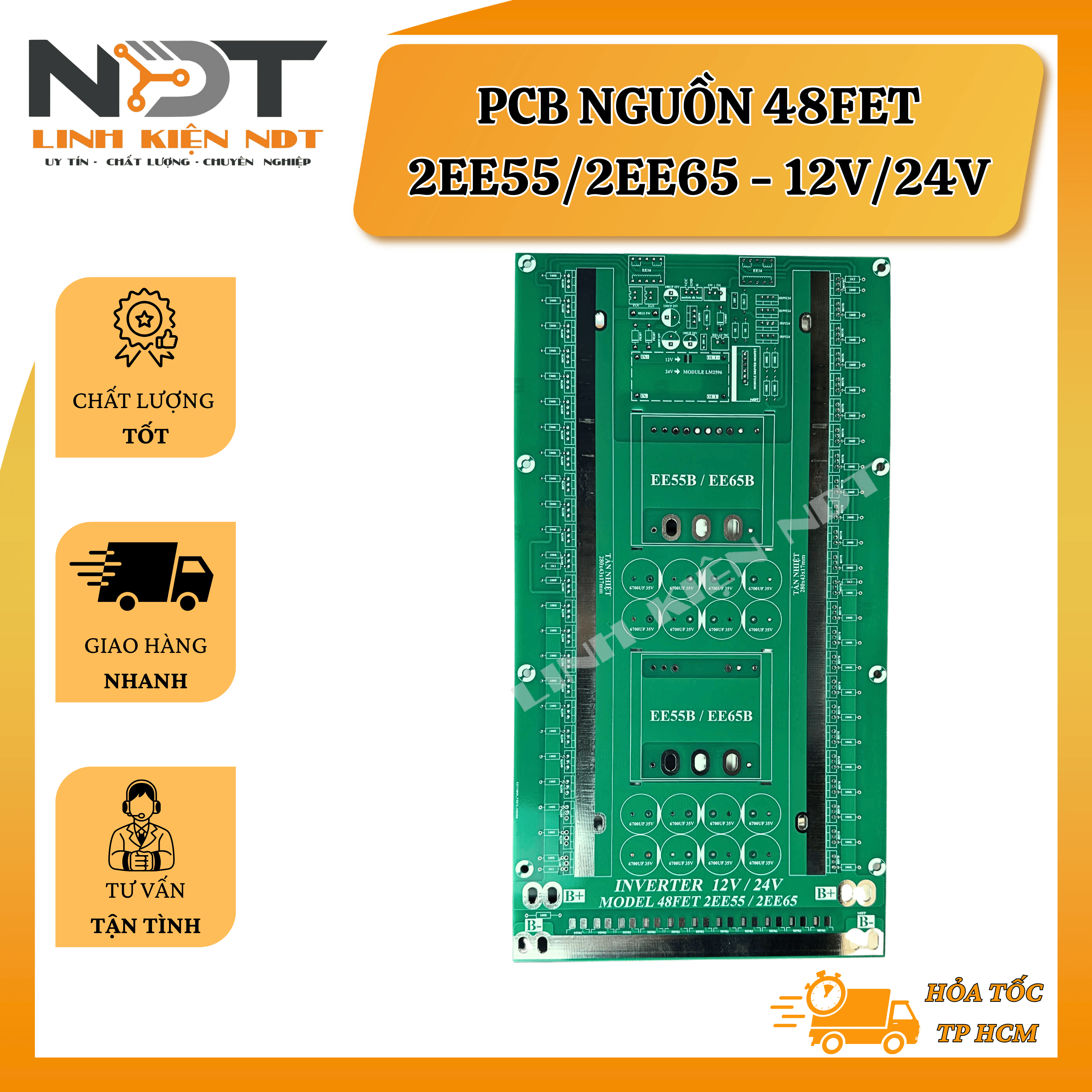 PCB NGUỒN 48 FET 2 E55/E65