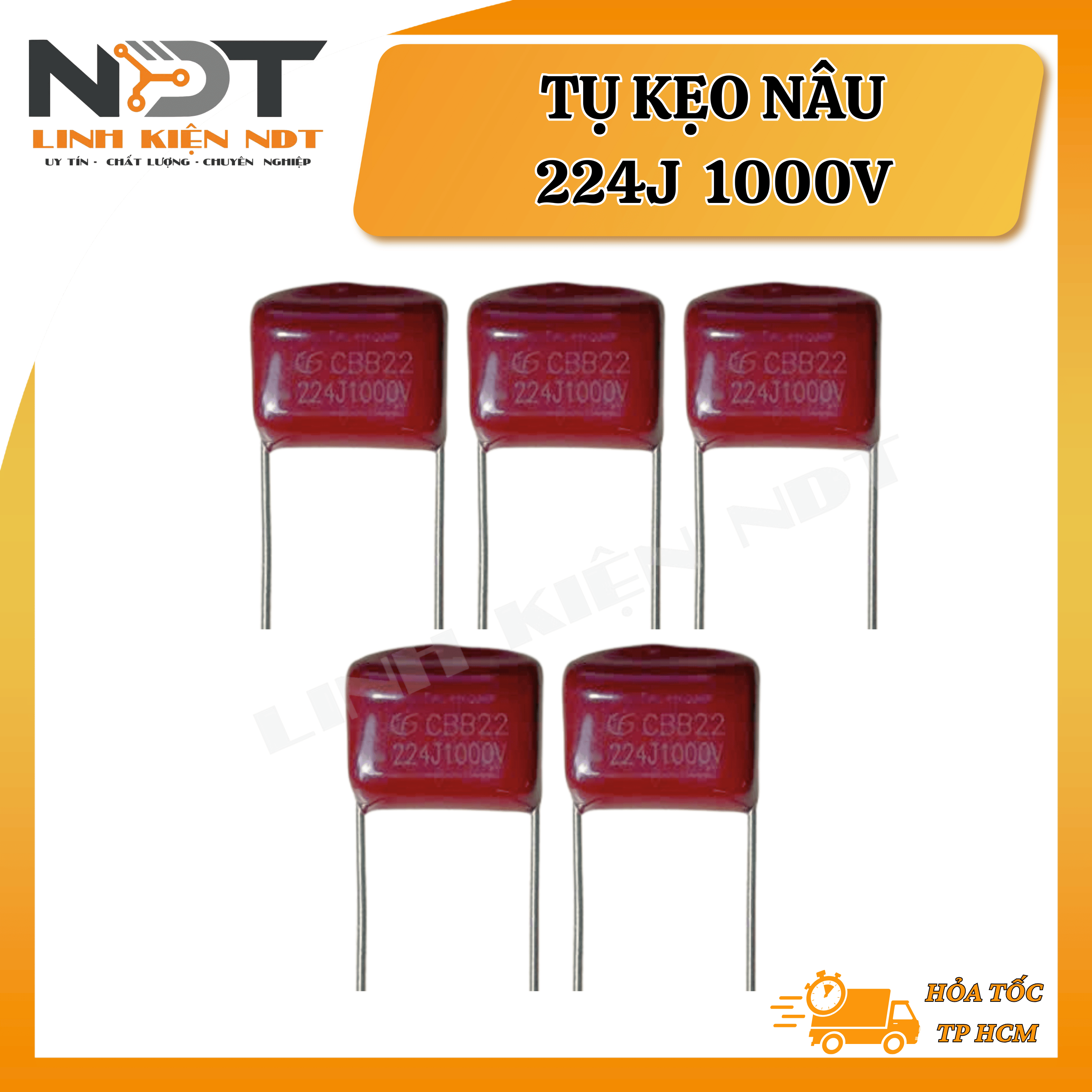 Tụ Kẹo Nâu CBB22 224J 1000V - Linh Kiện NDT
