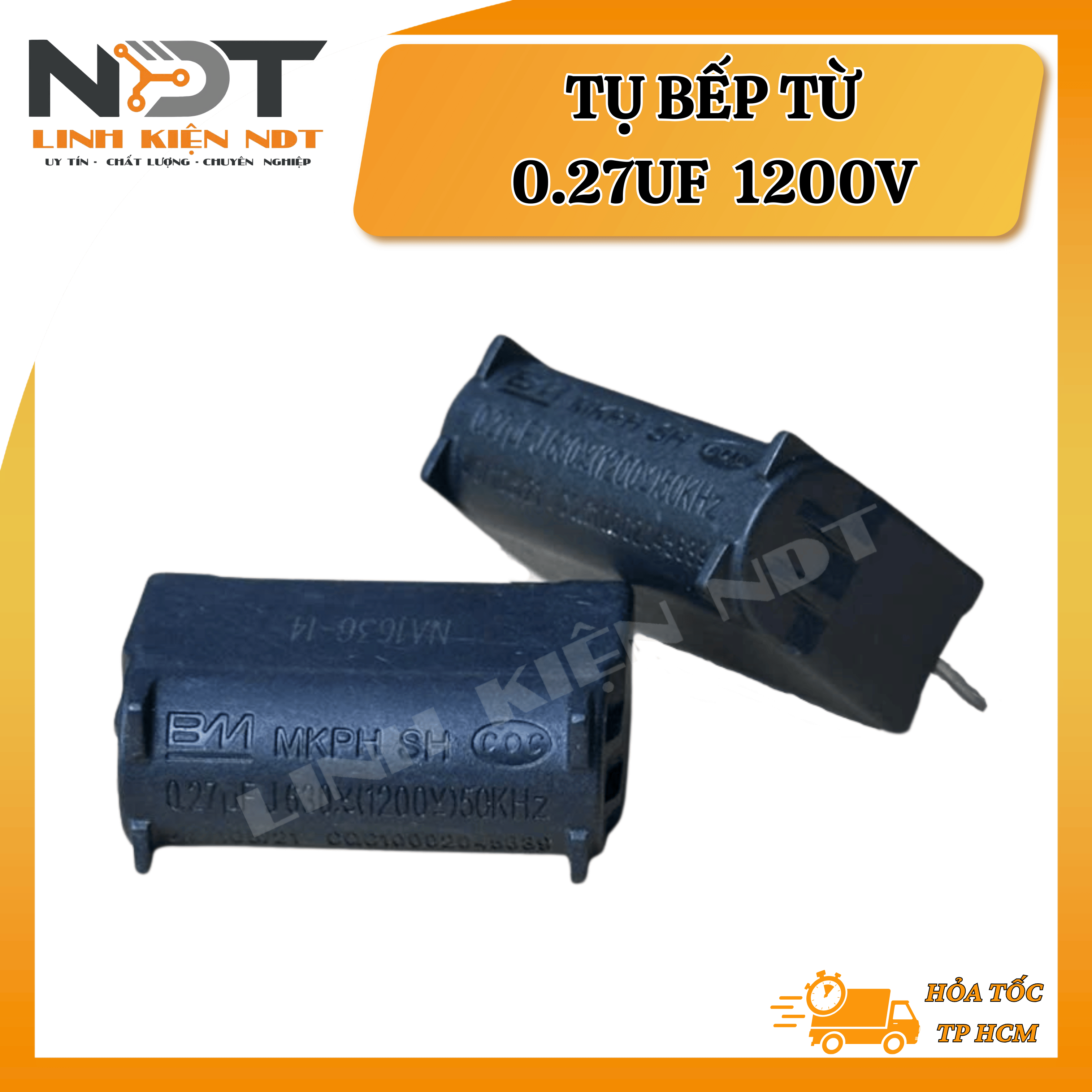Tụ Bếp Từ 0.27uf 630VAC/1200VDC Đứng