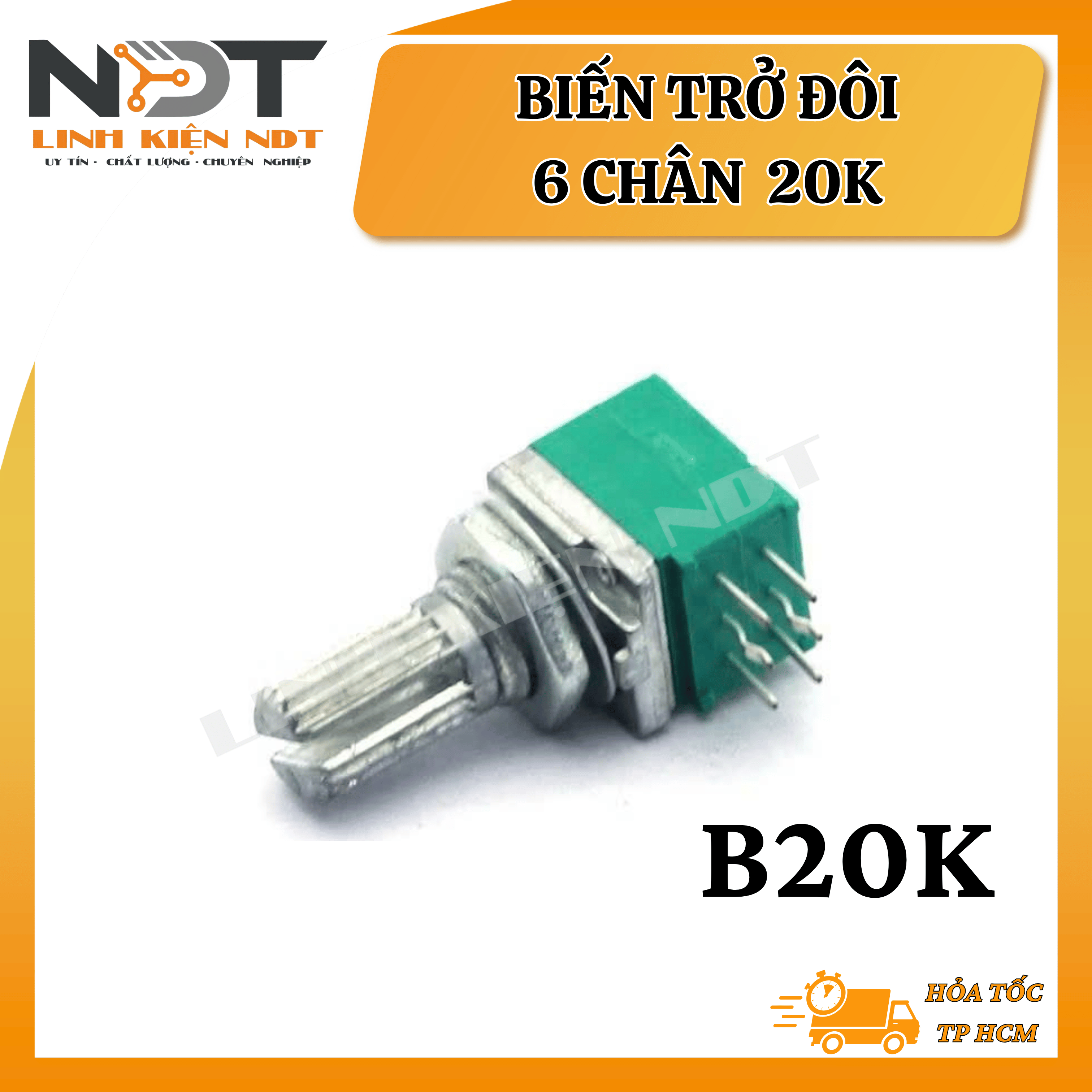 [ COMBO 10 CHIẾC ] Biến Trở/Triết Áp Đôi 6 Chân 20K - Linh Kiện NDT