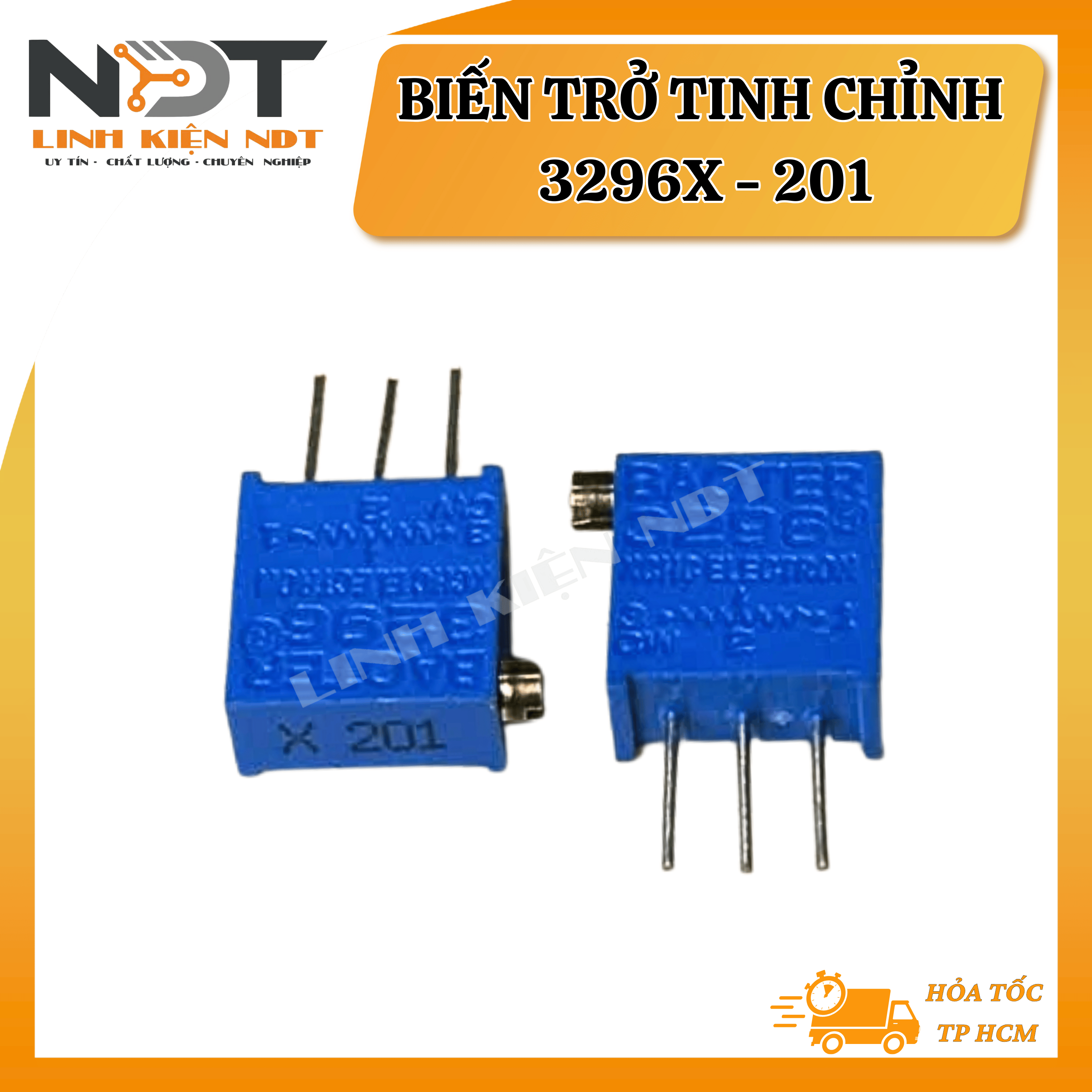 Bộ 10 Chiếc Biến Trở Tinh Chỉnh 3296X 201 (200R) - Linh Kiện NDT