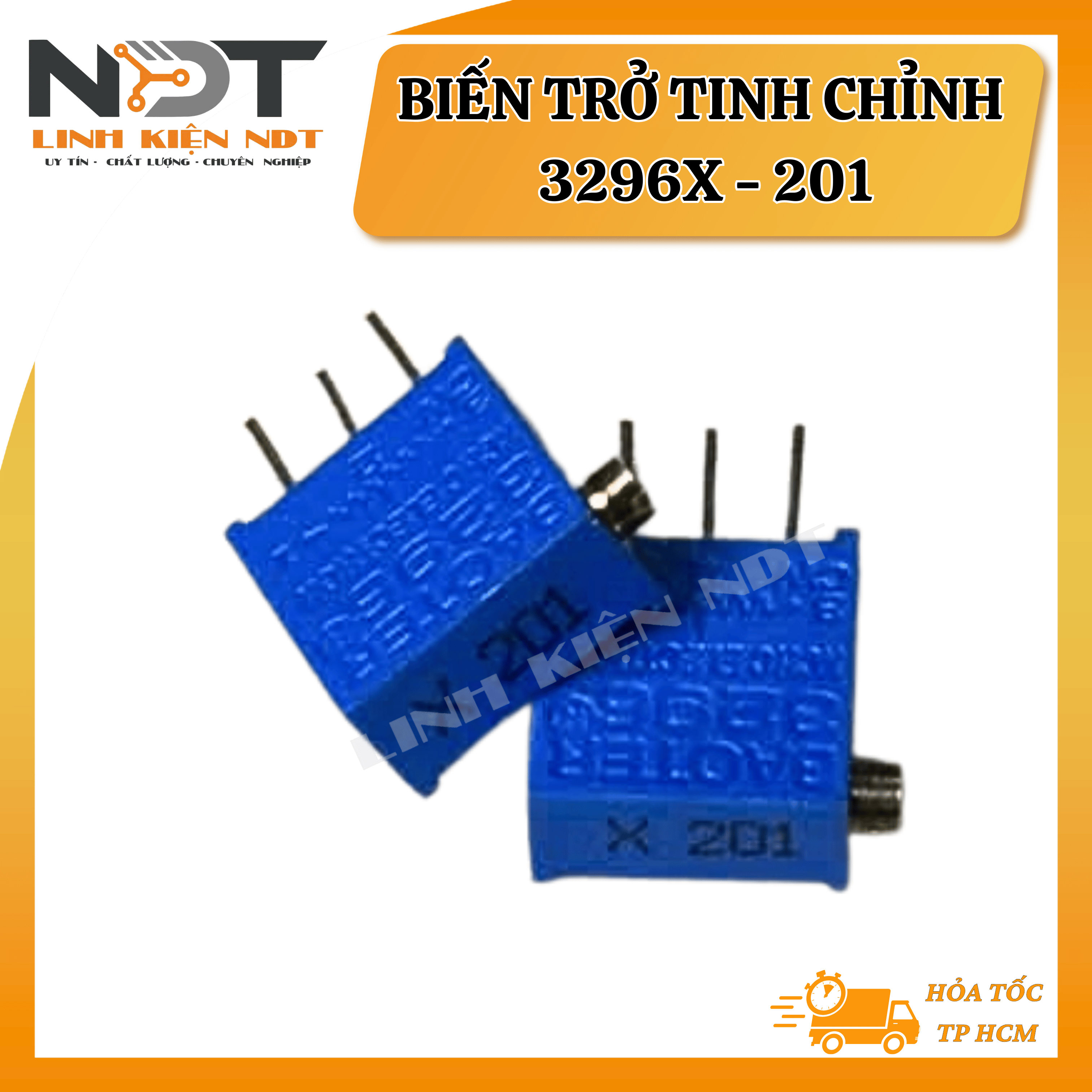 Bộ 10 Chiếc Biến Trở Tinh Chỉnh 3296X 201 (200R) - Linh Kiện NDT