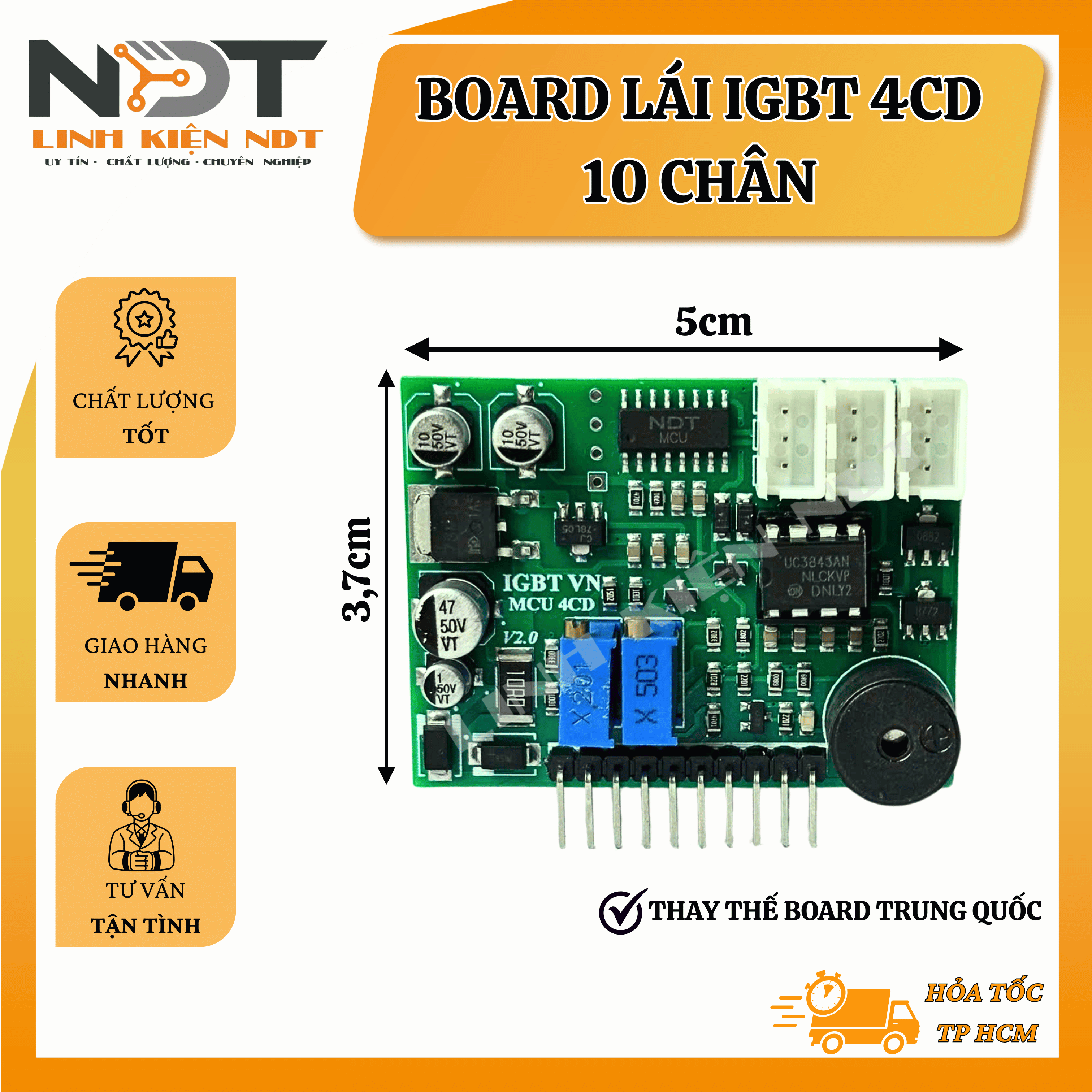 Board Lái IGBT 4CĐ Thả cáp  - Linh Kiện NDT