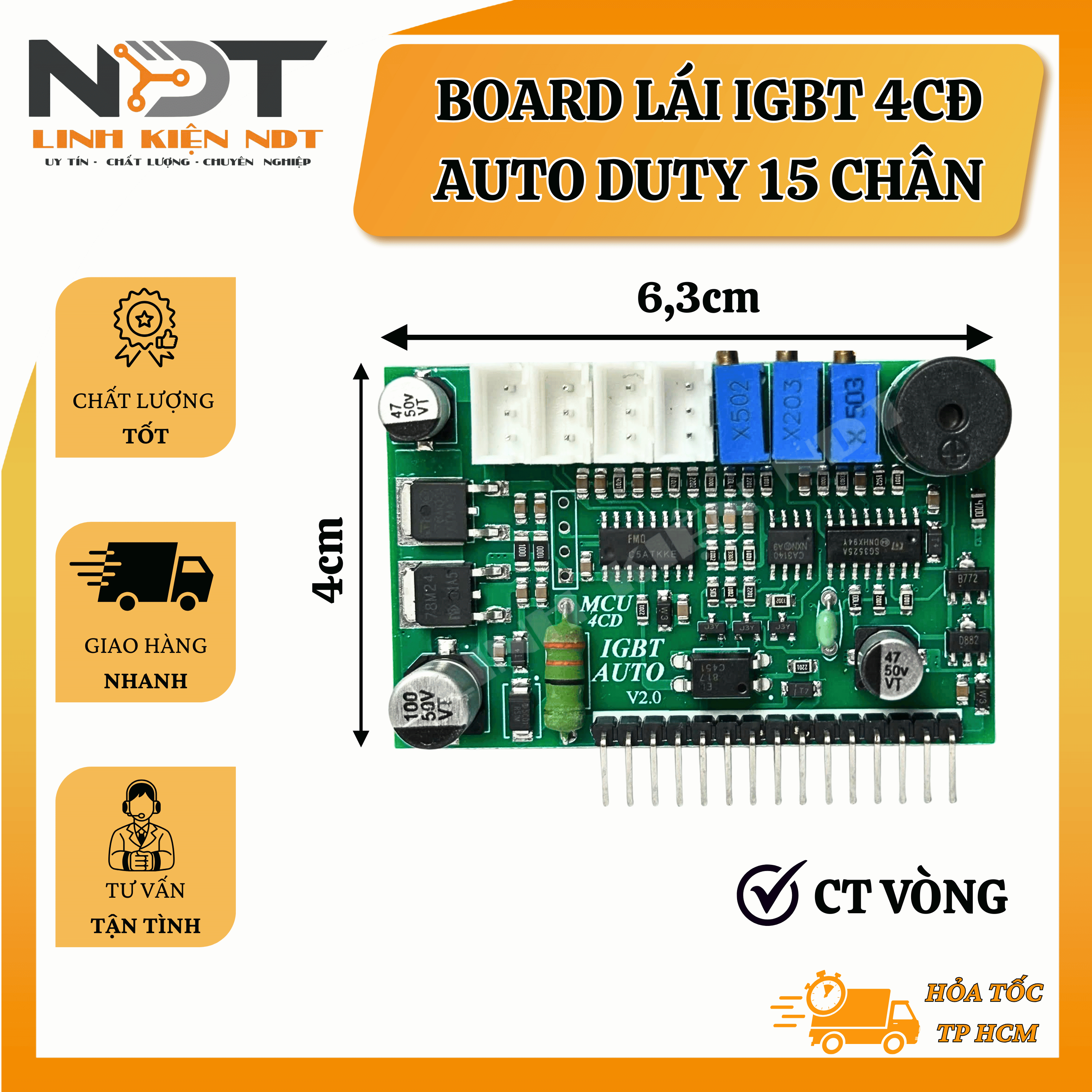 Board Lái IGBT 4CĐ SG3525 CA3140 MCU - Linh Kiện NDT