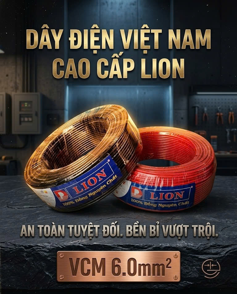 Dây Điện Đơn Mềm Lion VCM 6.0mm