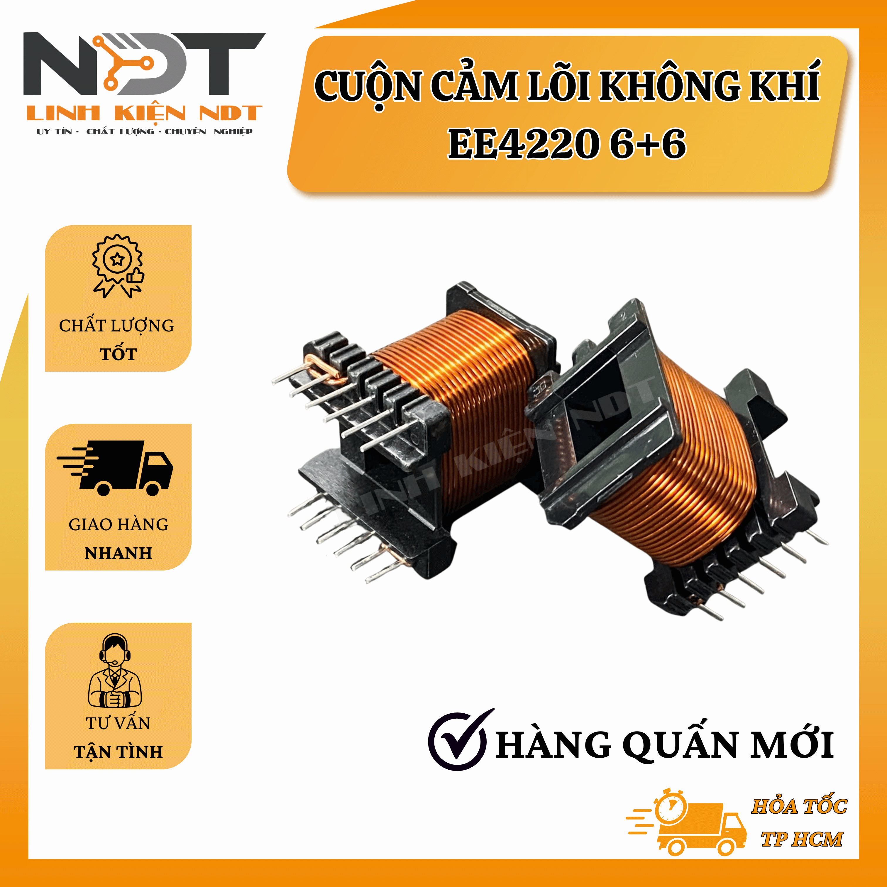 Cuộn Cảm EE4220 6+6 Dây 1.2mm - Linh Kiện NDT