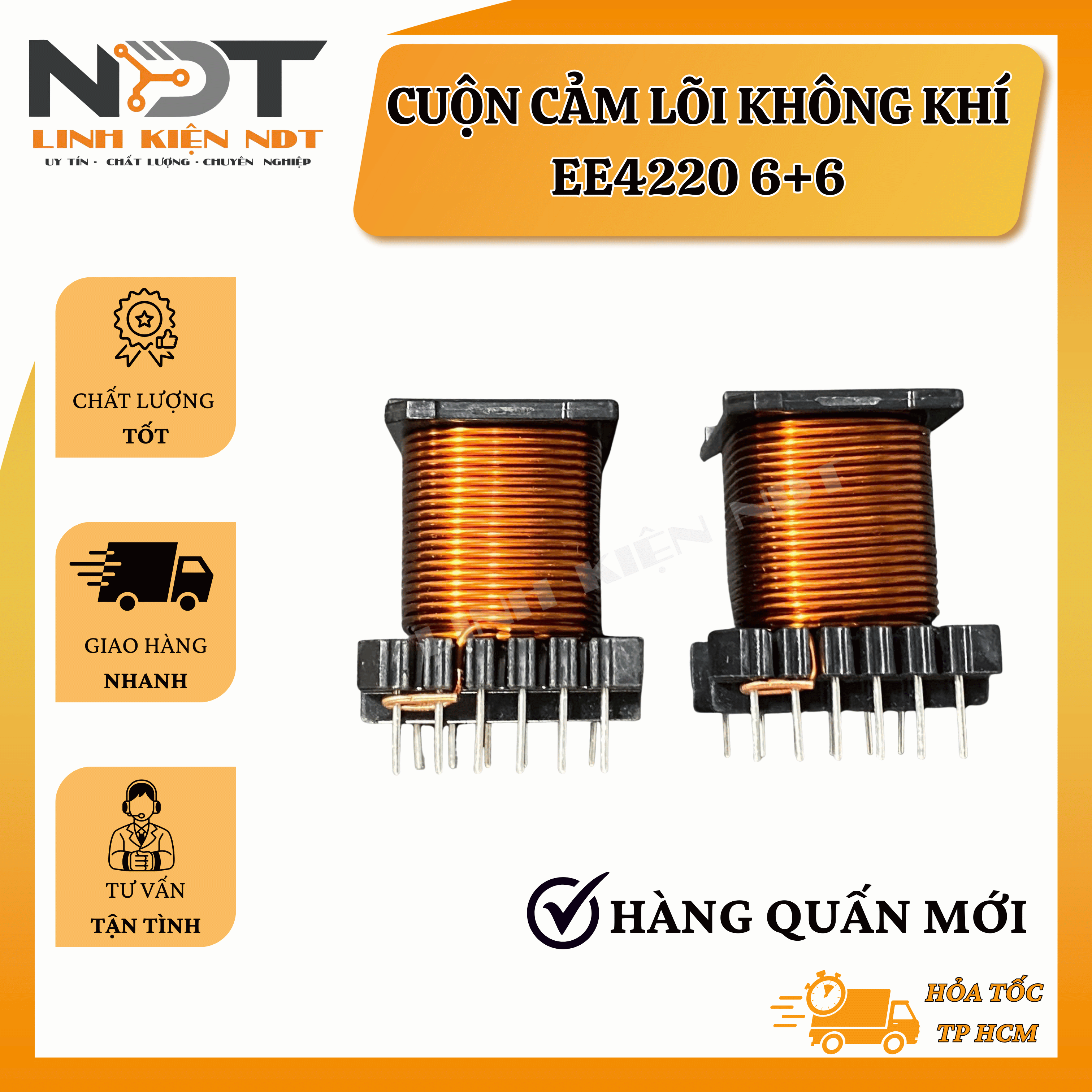 Cuộn Cảm EE4220 6+6 Dây 1.2mm - Linh Kiện NDT
