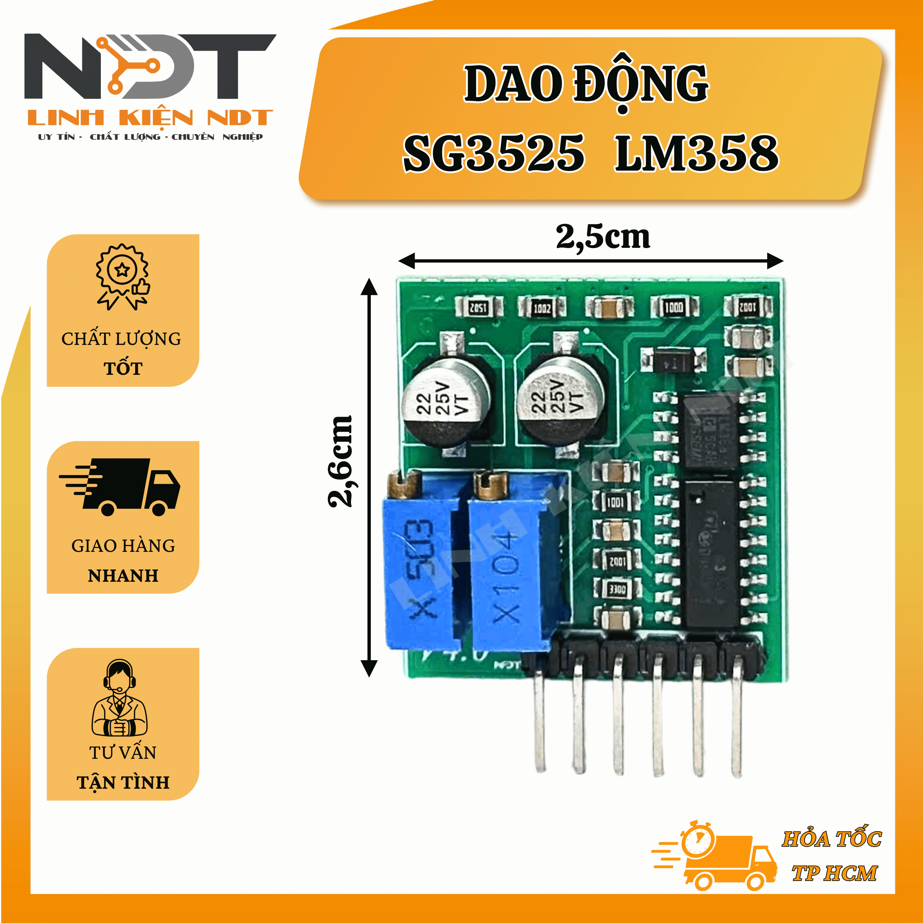 Dao Động SG3525 LM358 - Linh Kiện NDT