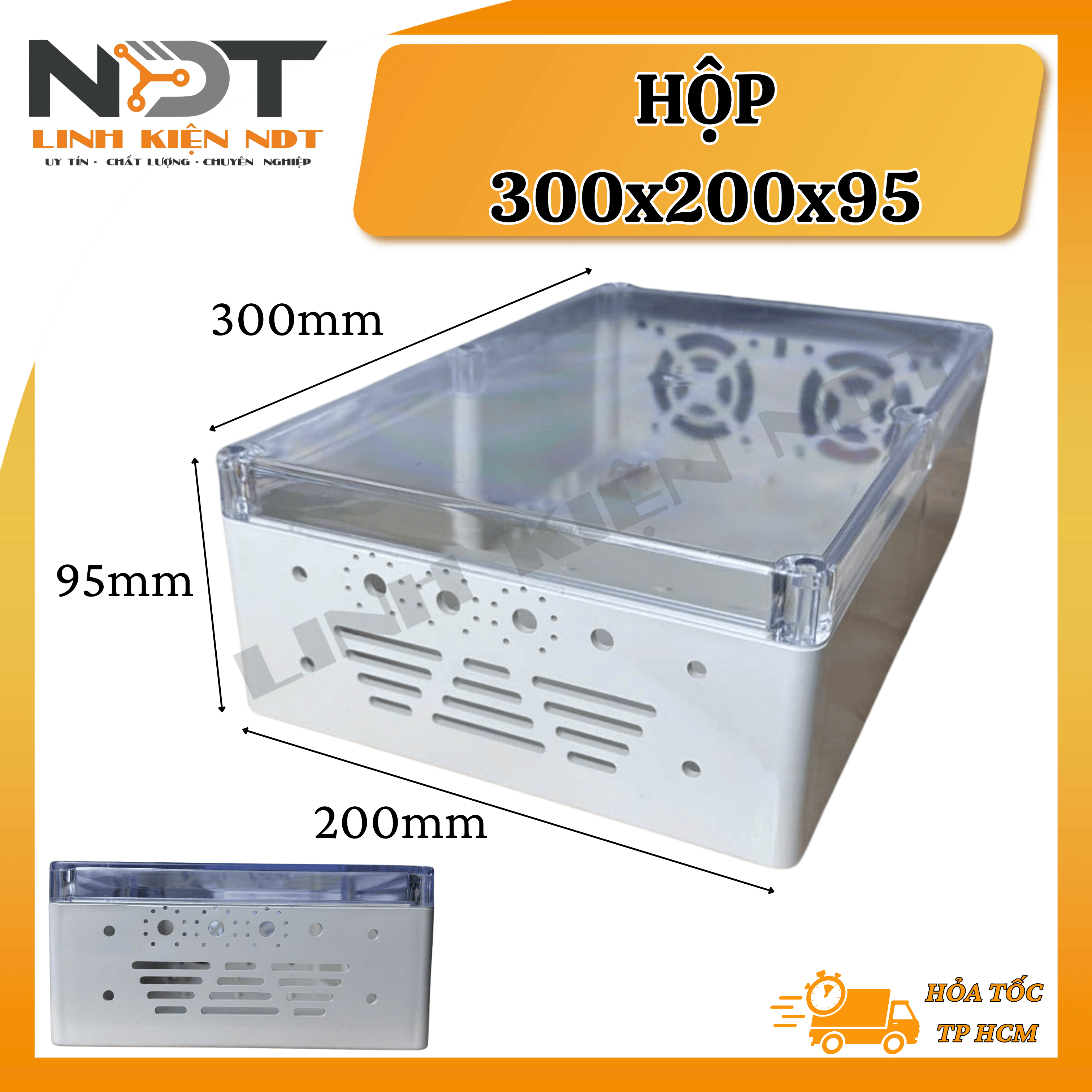 Hộp Nhựa 300x200x95 CNC 2 Đầu Vy Anh