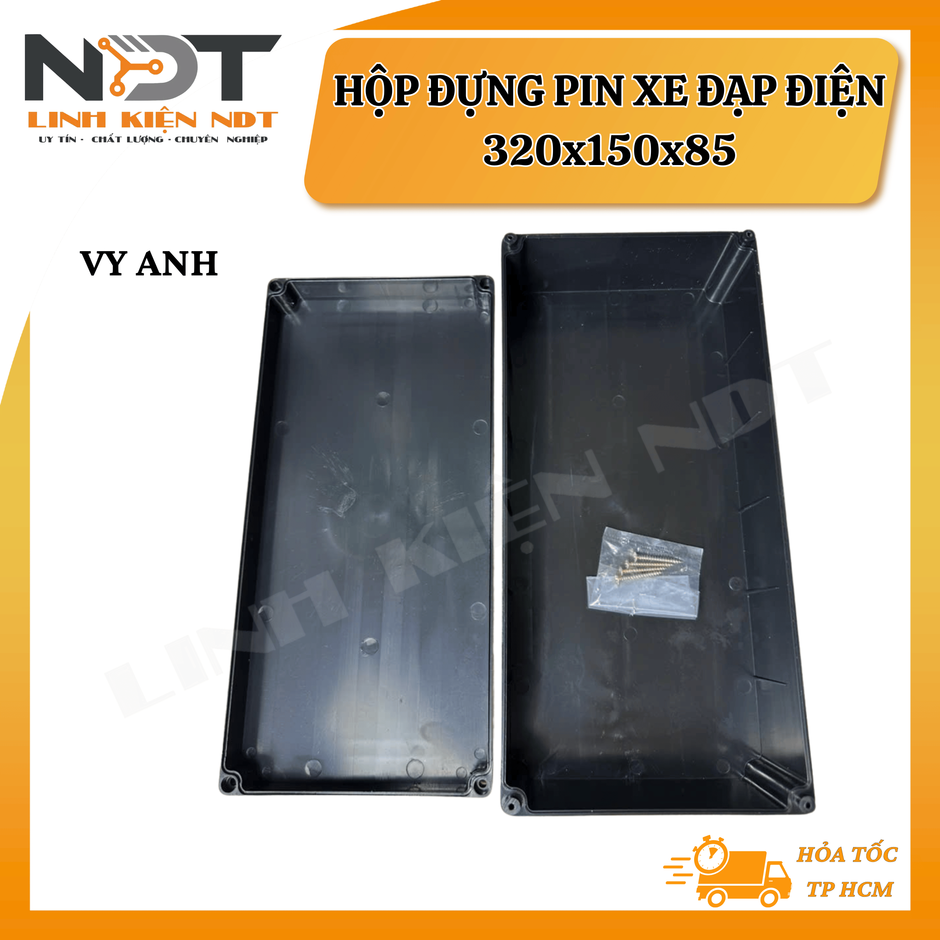 Hộp Đựng Pin Xe Đạp Điện 320x150x85mm VY ANH - Linh Kiện NDT