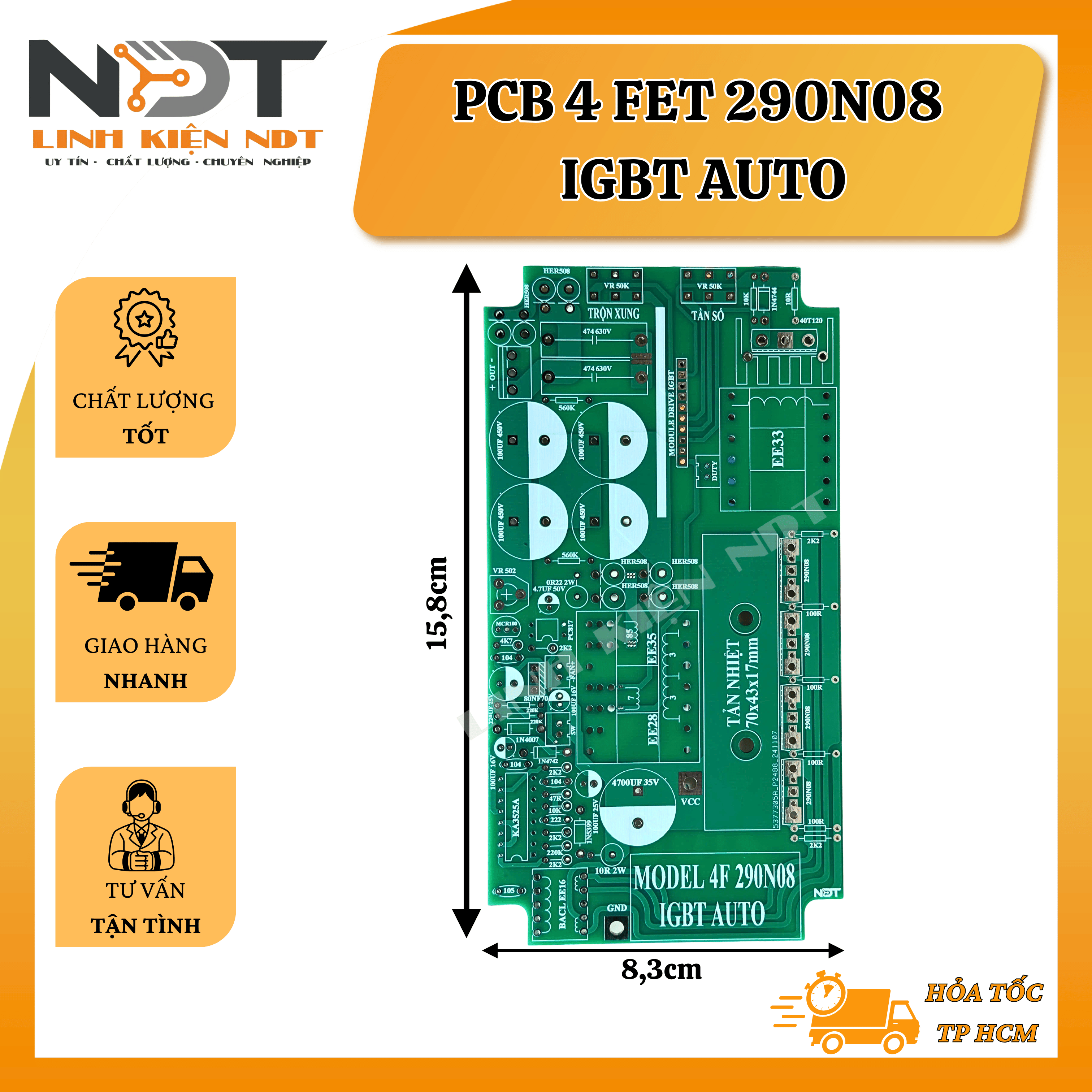 PCB 4 FET Lớn IGBT - Linh Kiện NDT