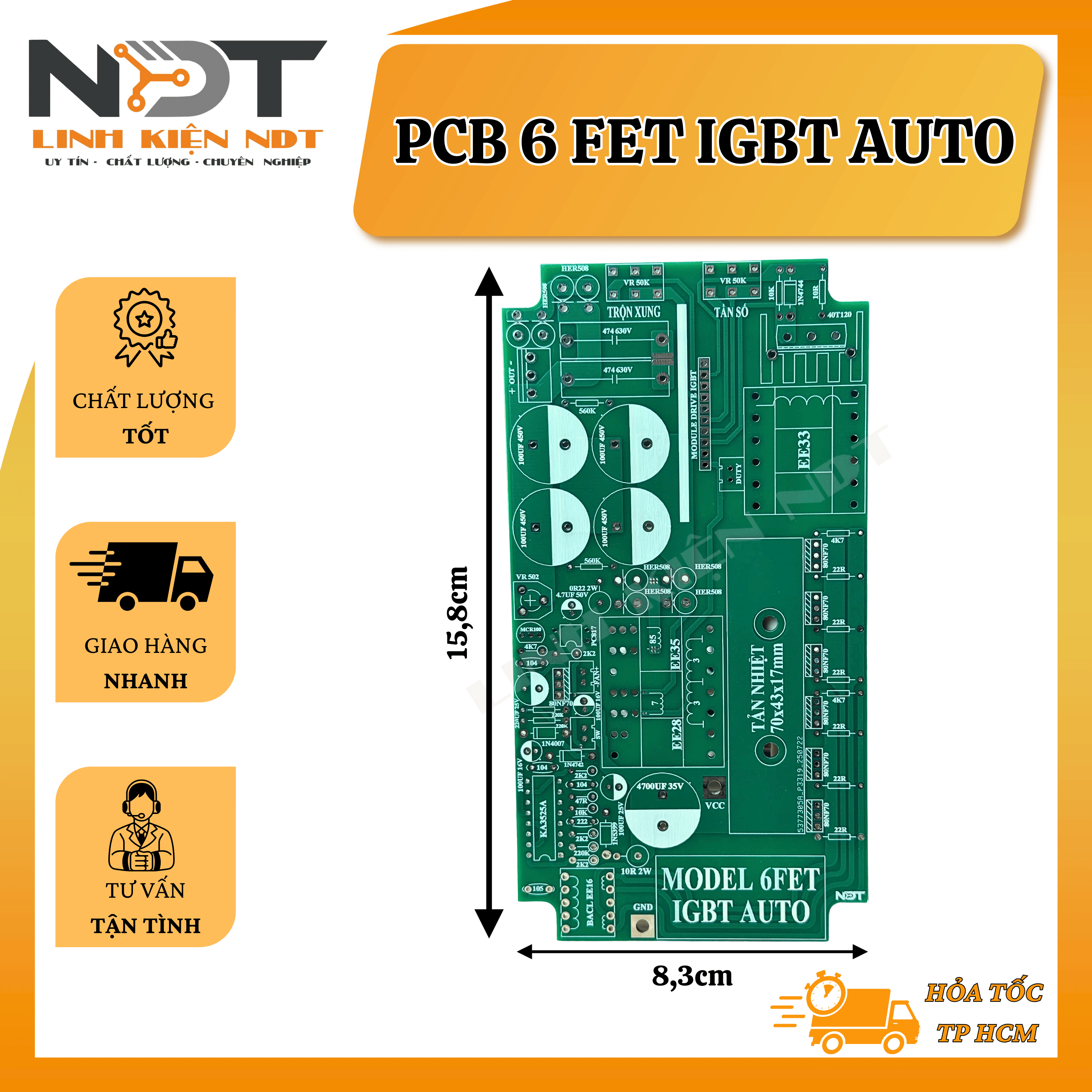 PCB 6 FET IGBT Auto - Linh Kiện NDT