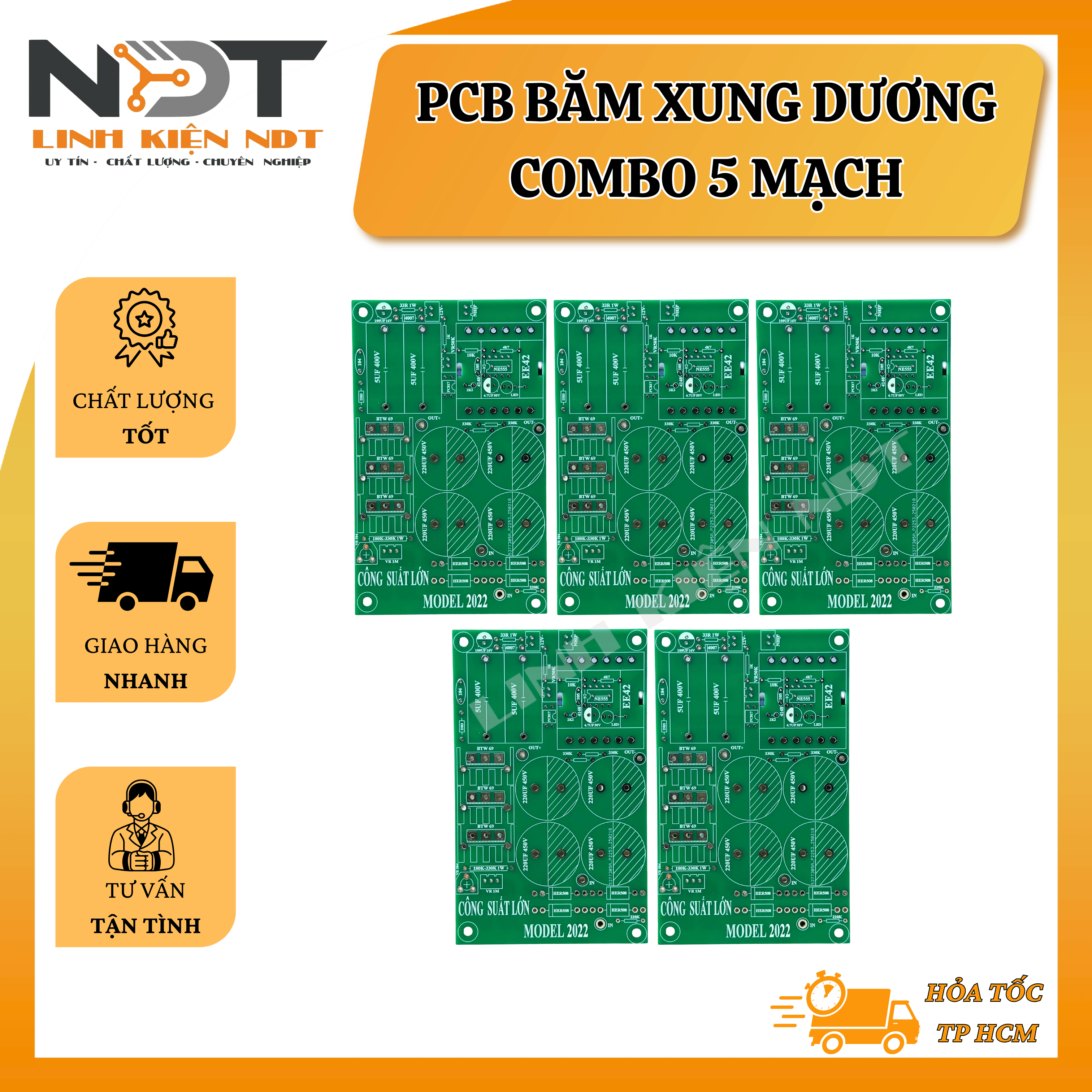 Combo 5 Mạch Băm Xung Dương Kích Cơ