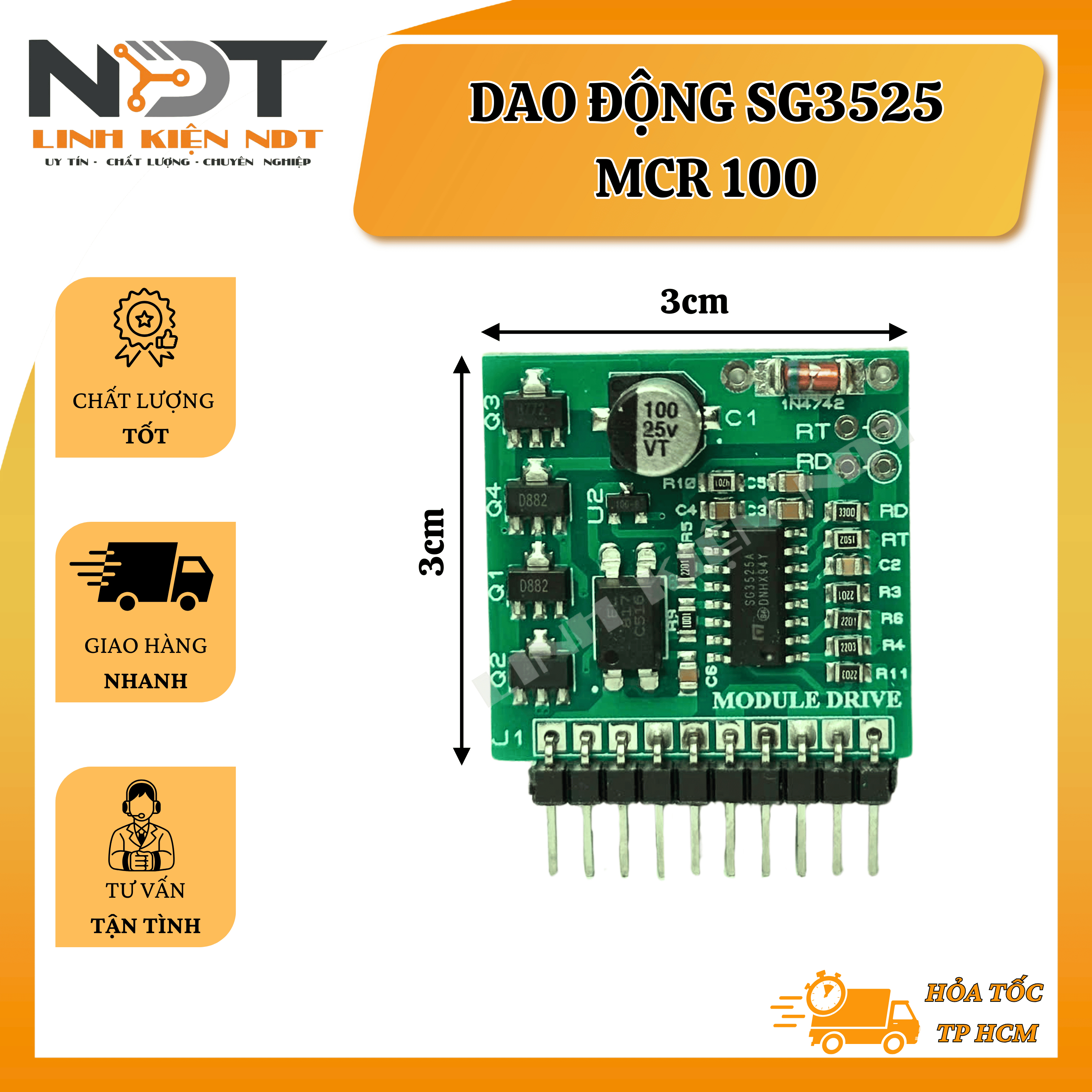 Dao Động SG3525 MCR100 - Linh Kiện NDT