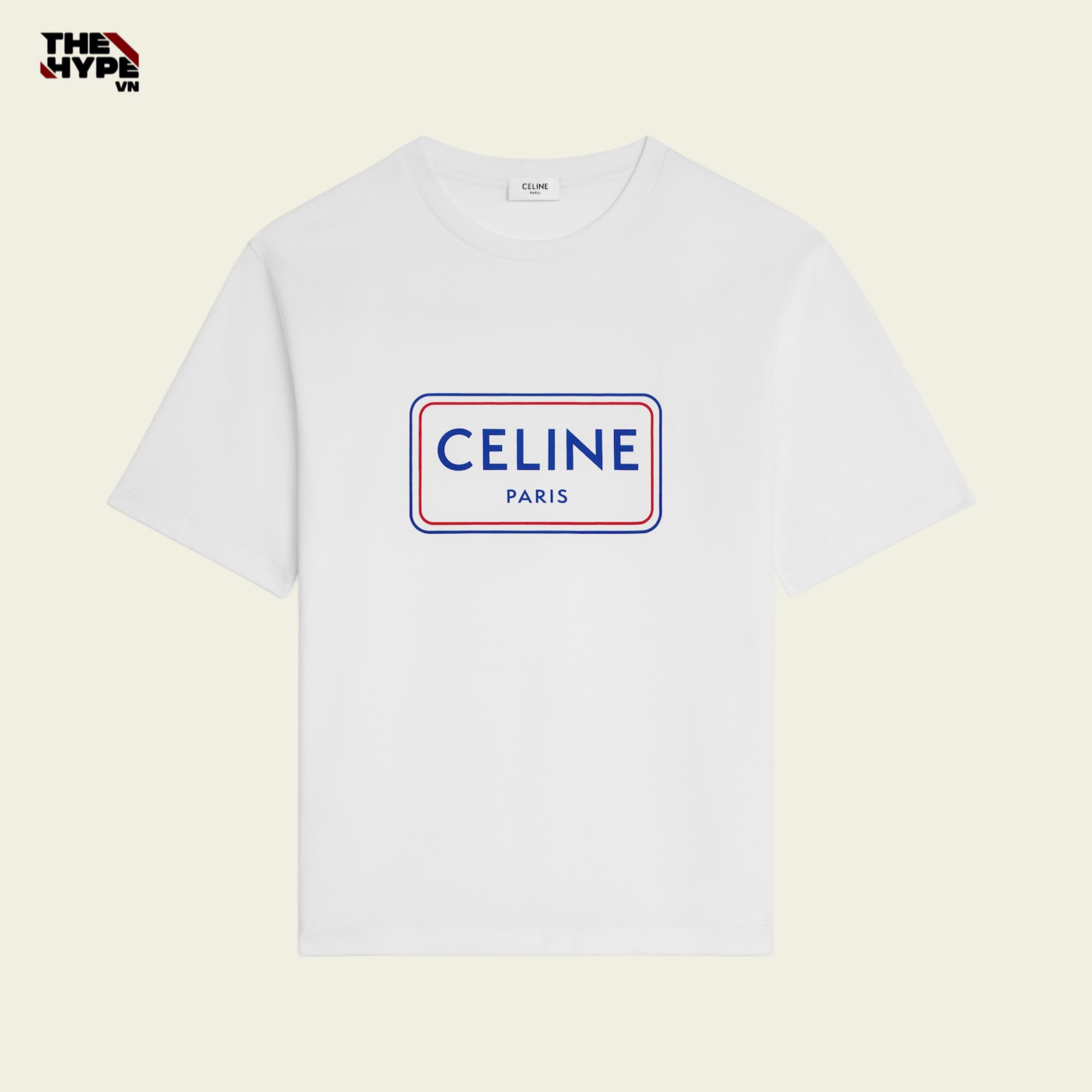 ÁO THUN CELINE LOOSE COTTON (OPTIC WHITE)