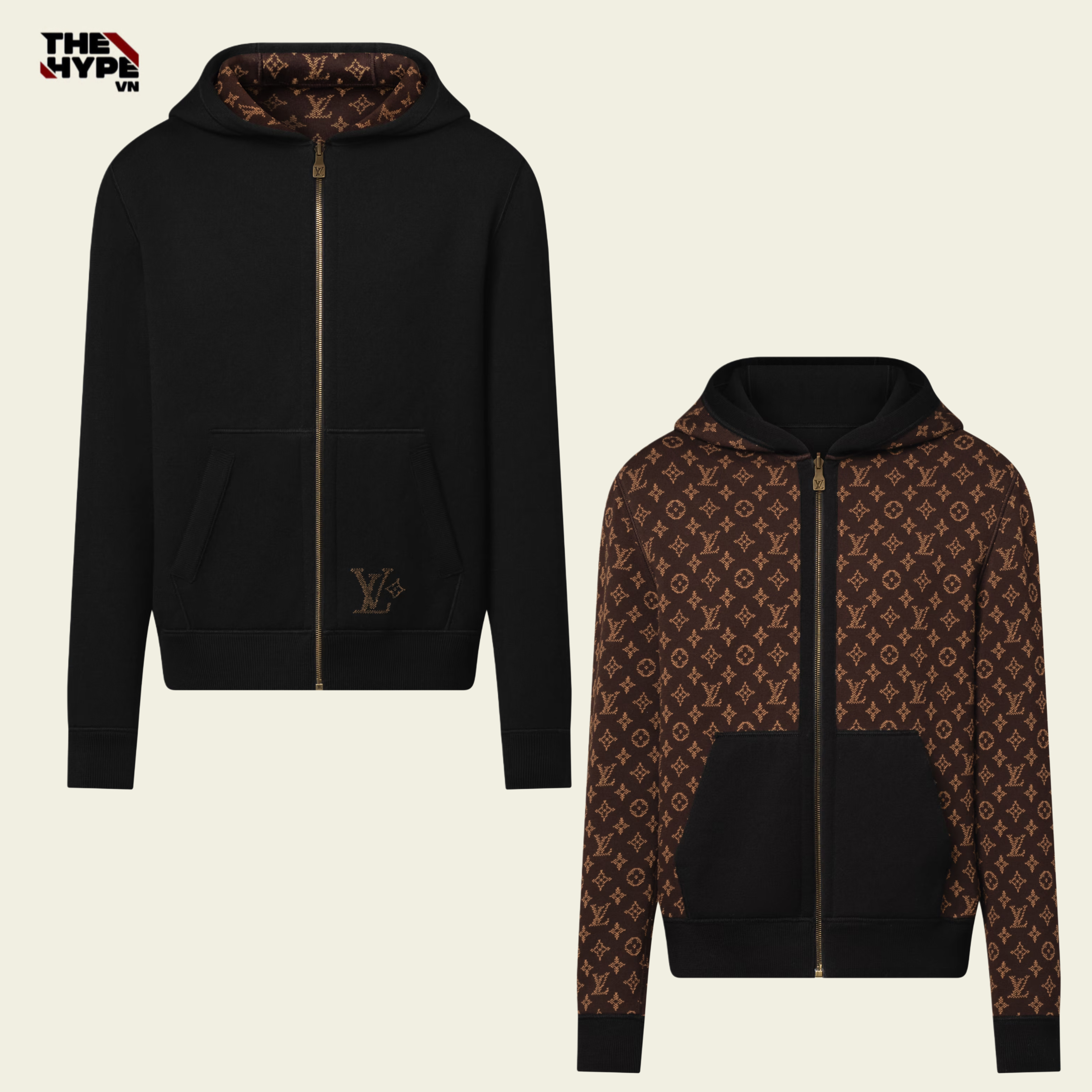ÁO KHOÁC LOUIS VUITTON MONOGRAM DOUBLE FACE (BLACK)