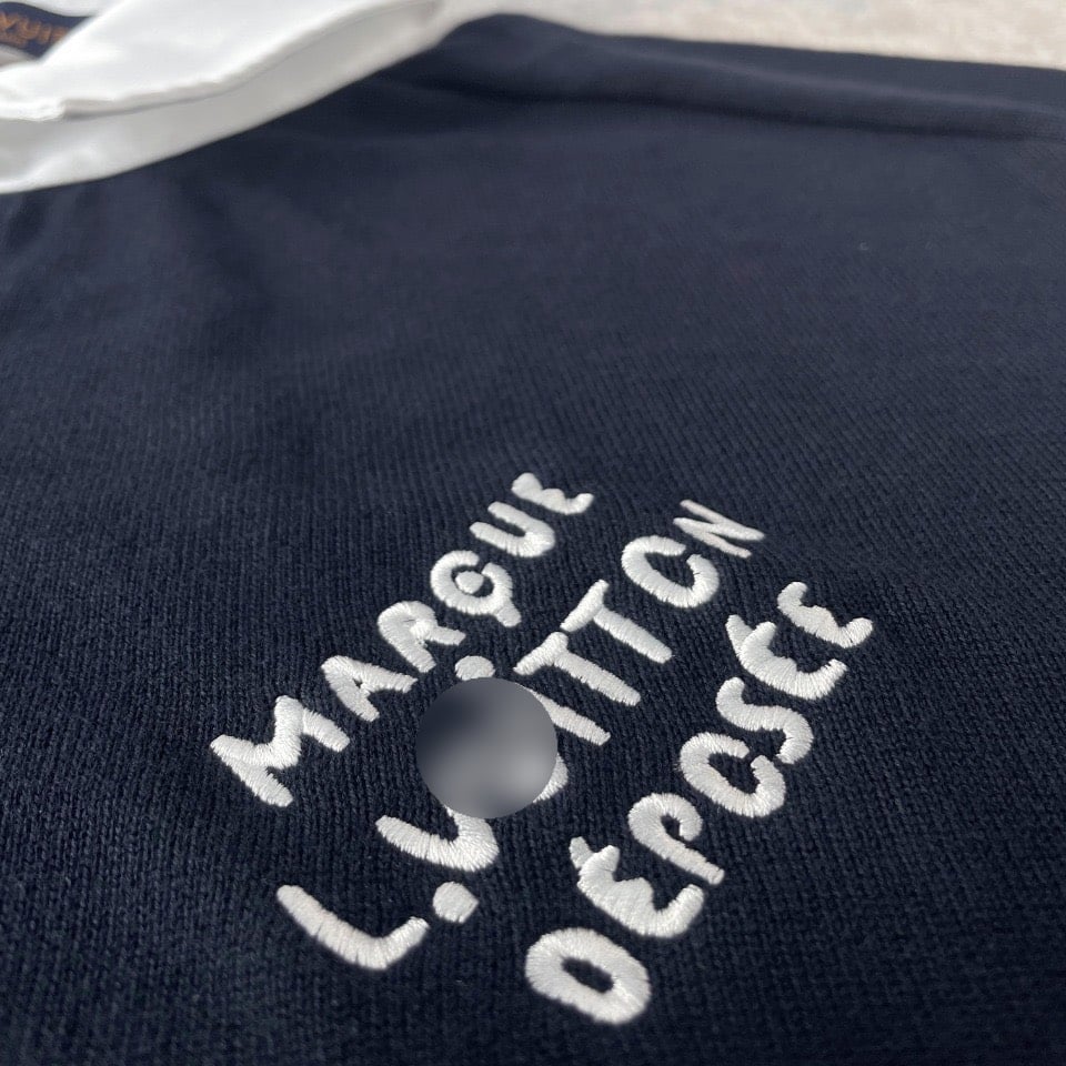Áo Polo Louis Vuitton LV Embroidered Cotton Blend (Black) [Mirror Quality]