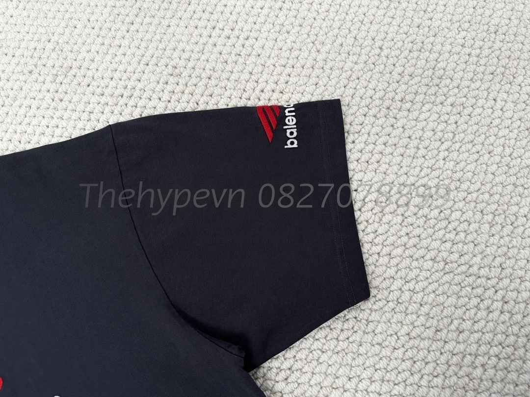 Áo Thun Balenciaga BLCG embroidered Logo 3B (Black) [Mirror Quality]