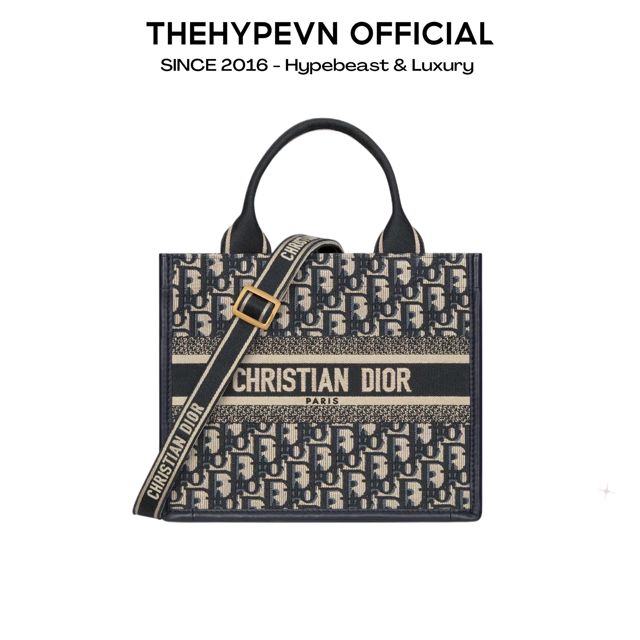 Túi Dior Small Book Tote Oblique Jacquard (Blue)