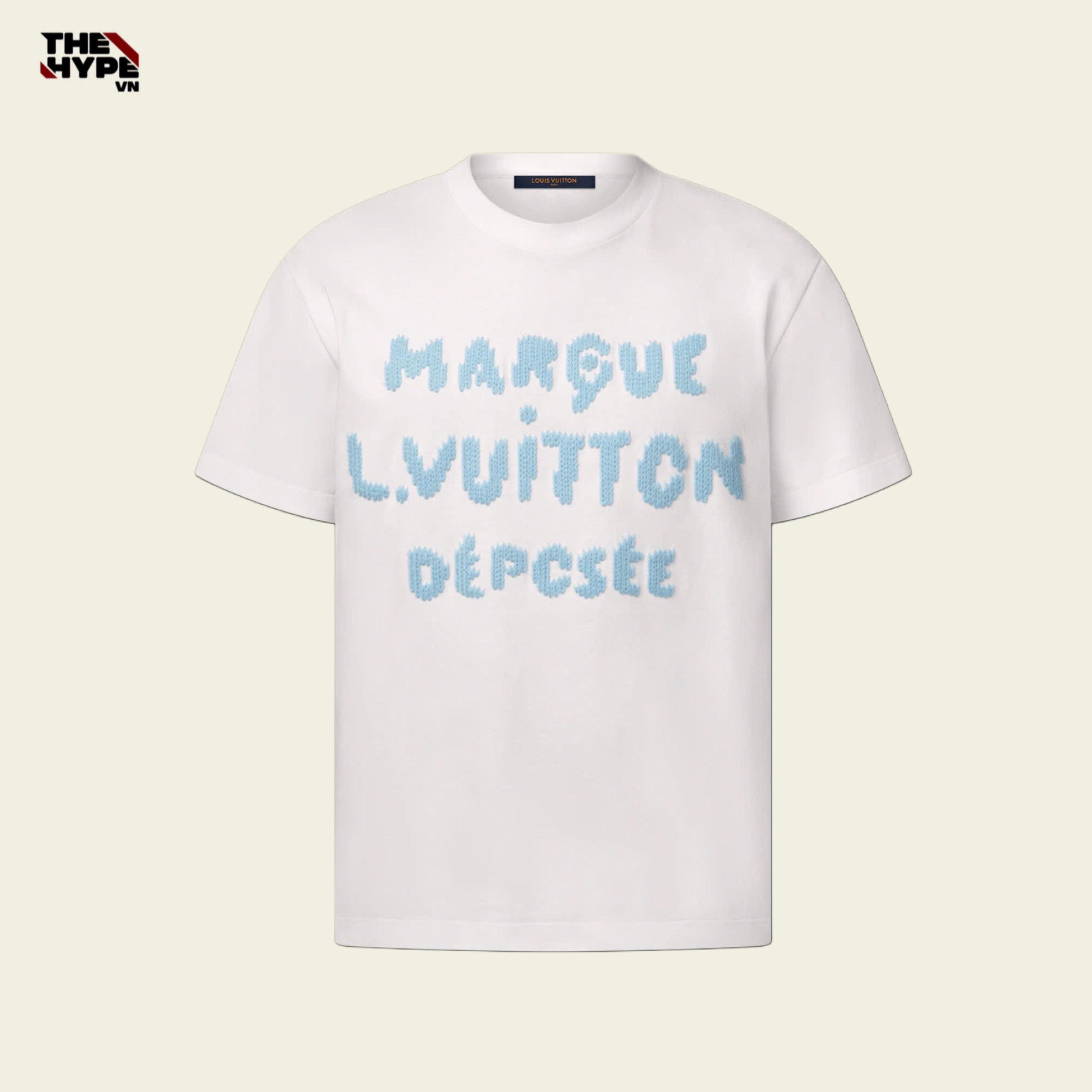 ÁO THUN LOUIS VUITTON EMBROIDERED SIGNNATURE (WHITE)