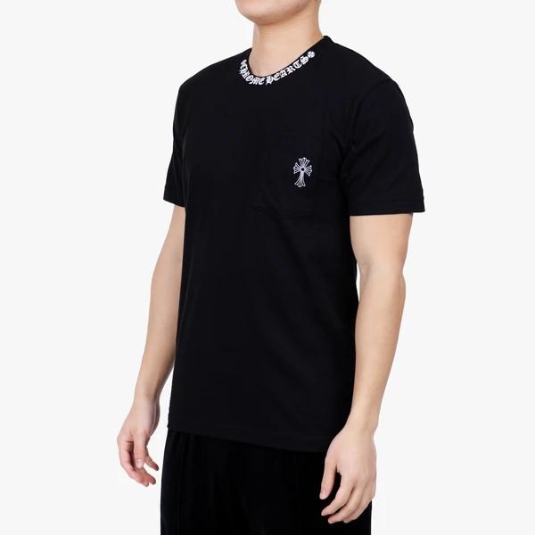 CH TEE- Áo Chrome Hearts Collar Script Cross (black) [Mirror Quality]
