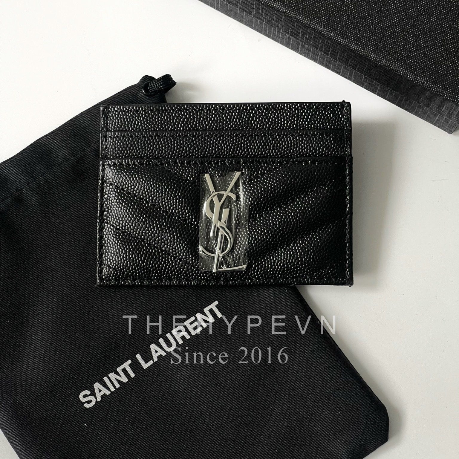 SAINT LAURENT CARD HOLDER - Ví đựng card YSL (Black) [Mirror Quality]