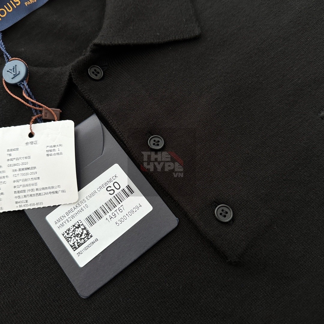 Áo Polo Louis Vuitton LV Cashmere And Cotton Blend (Black) [Mirror Quality]