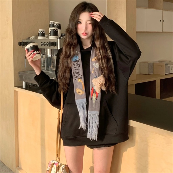13DE MARZO SHIRT HOODIE - 13De Space Image Scarf (Black) Best Quality