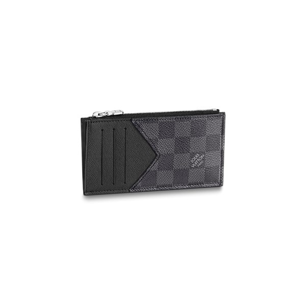 Ví Đựng Card Louis Vuitton Coin Damier Graphite [Mirror Quality]
