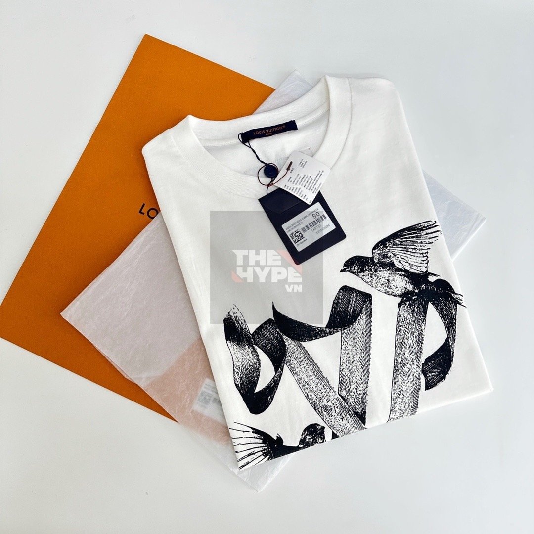 Áo Thun Louis Vuitton LV Bird Printed (White) [Mirror Quality]