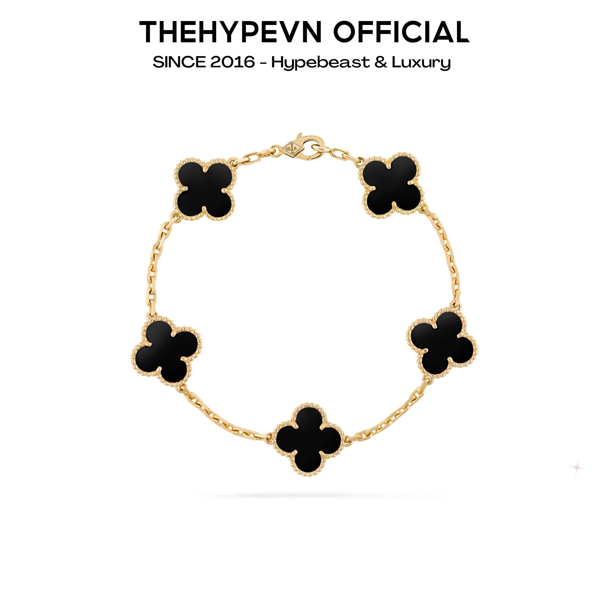 VÒNG TAY VAN CLEEF ARPELS VCA VINTAGE ALHAMBRA 18K CARNELIAN