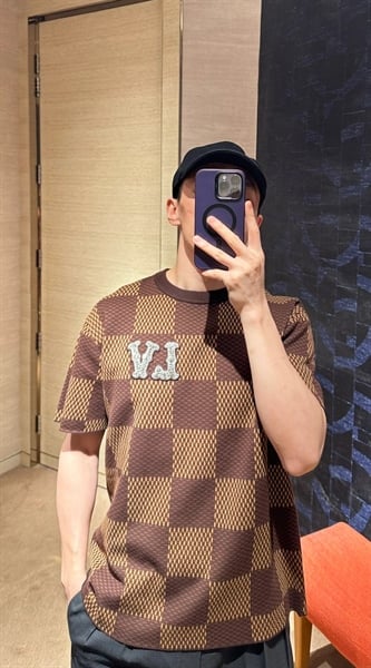 Áo Thun Louis Vuitton LV Damier (Sienna) [Mirror Quality]