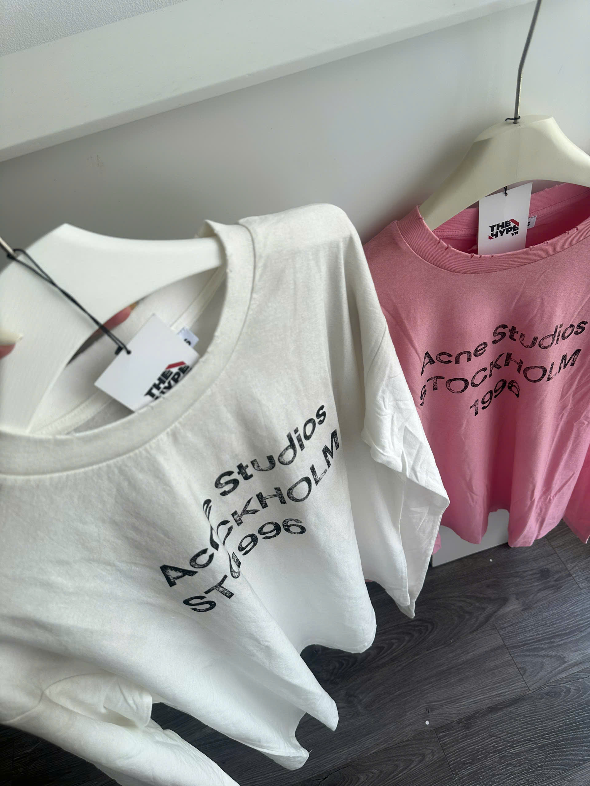 ÁO TAY DÀI ACNE STUDIOS FADED EXFORD U 1996 (WHITE)