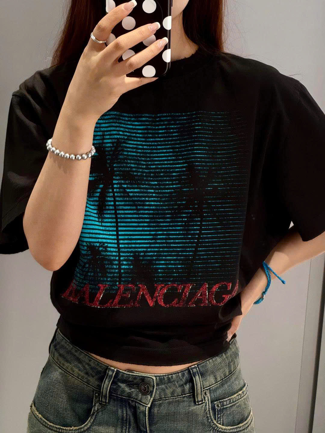 ÁO BALENCIAGA MEN'S SUMMER CALLING T-SHIRT (BLACK)