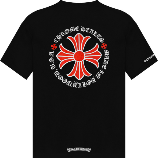 Áo Thun Chrome Hearts CH Black & Red Plus Cross (Black) [Mirror Quality]