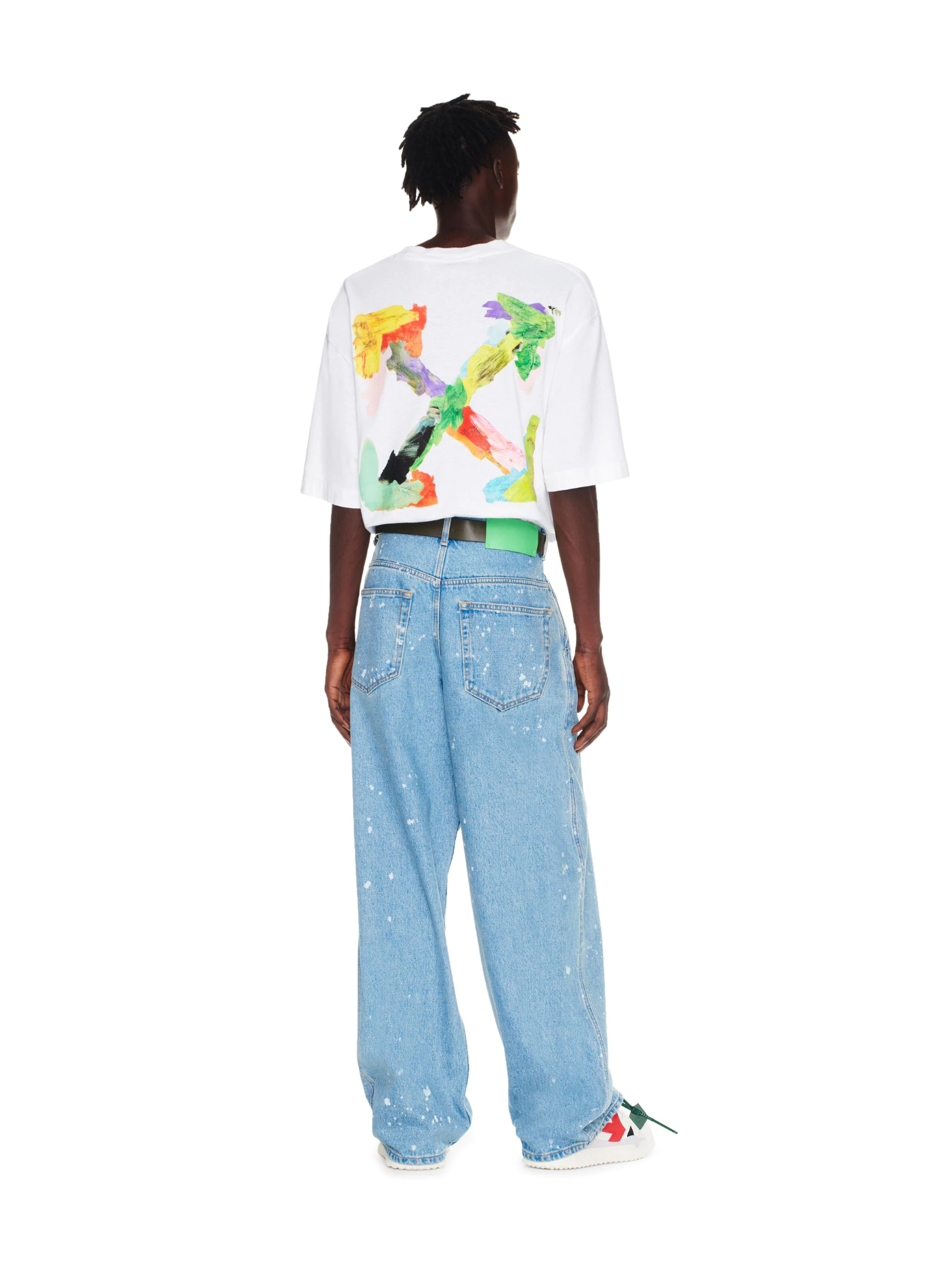 Áo Thun Off-White Brush Arr Over Skate (White) [MIRROR QUALITY]
