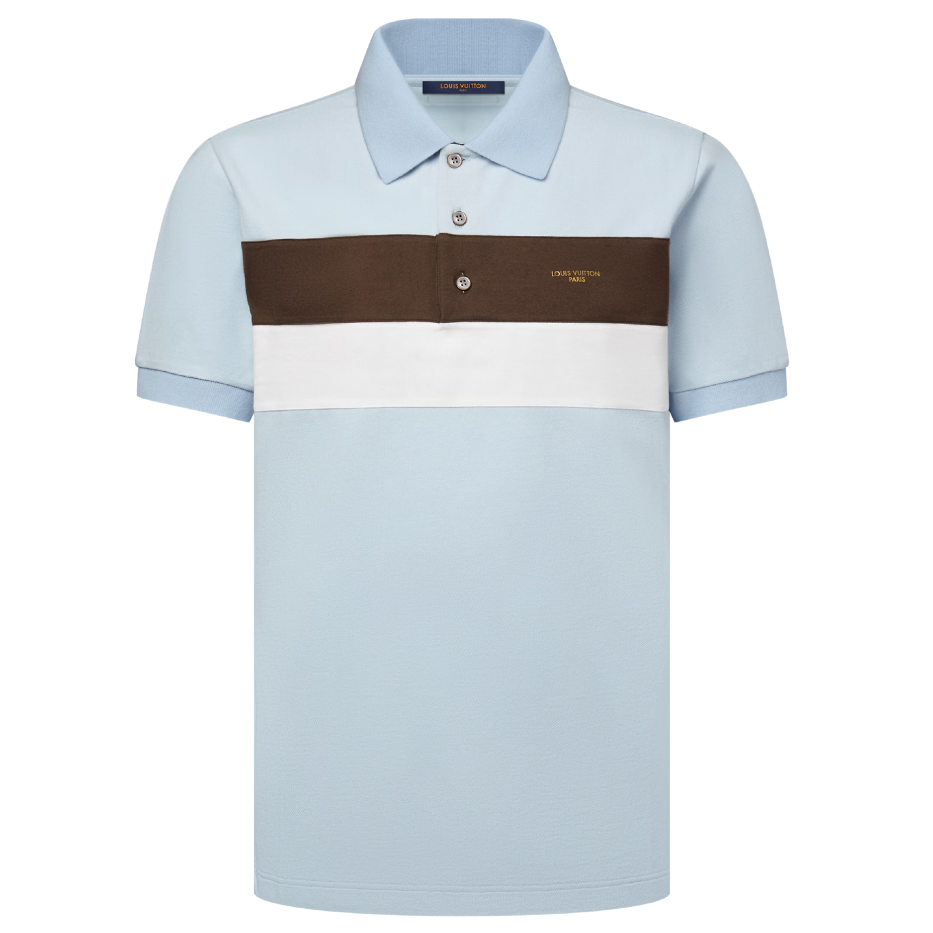 ÁO POLO LOUIS VUITTON 3 BUTTON PLACKET (BLUE)