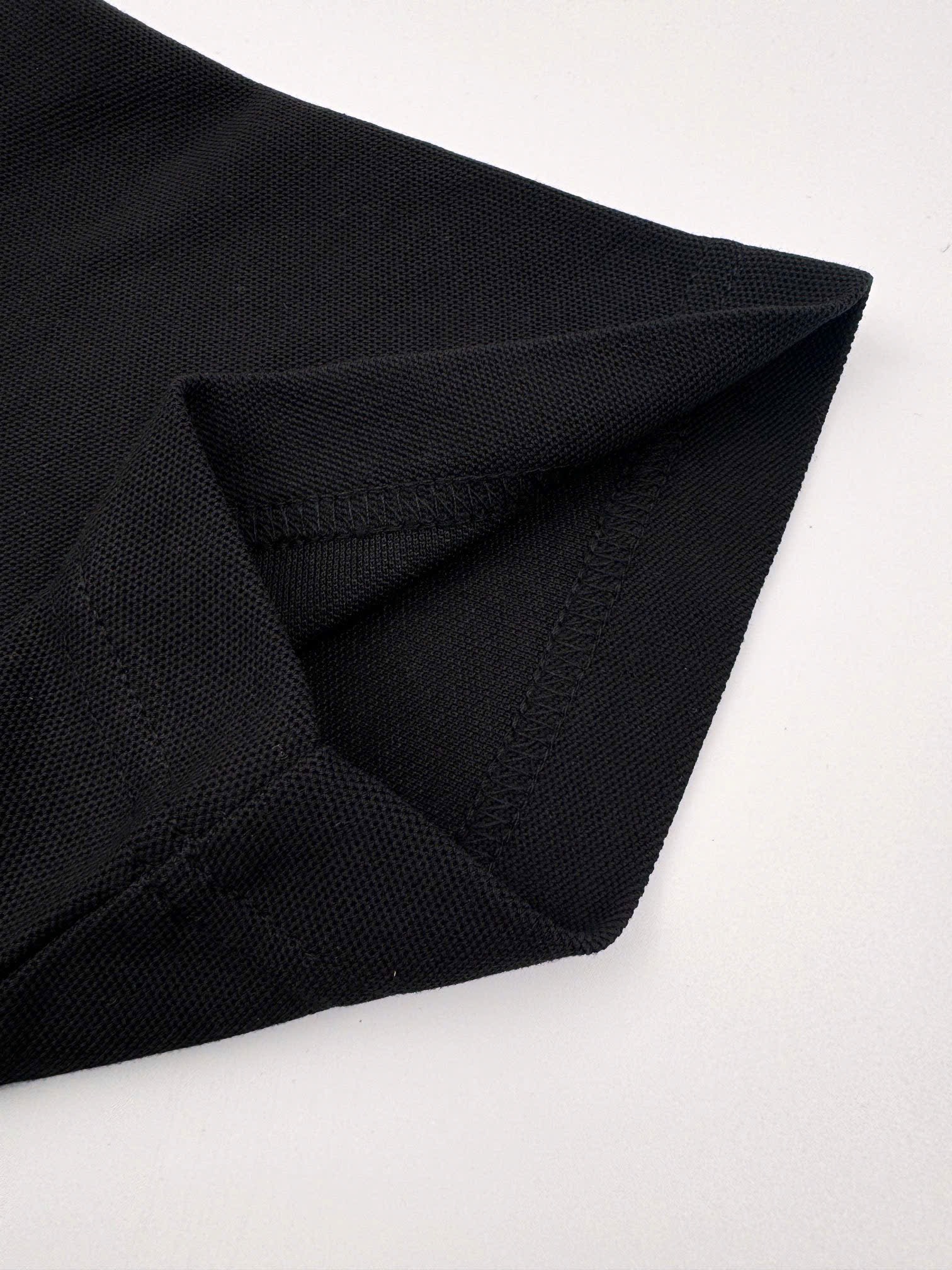 ÁO POLO PRADA RE-NYLON TRIANGLE LOGO (BLACK)
