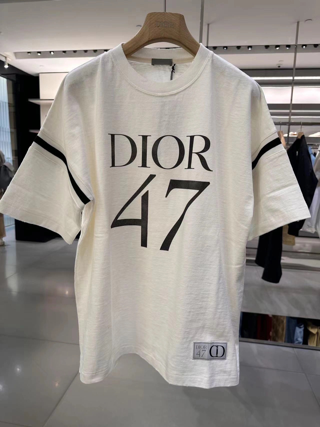 Áo Thun Dior 47 Label SS2024 (White) [Mirror Quality]
