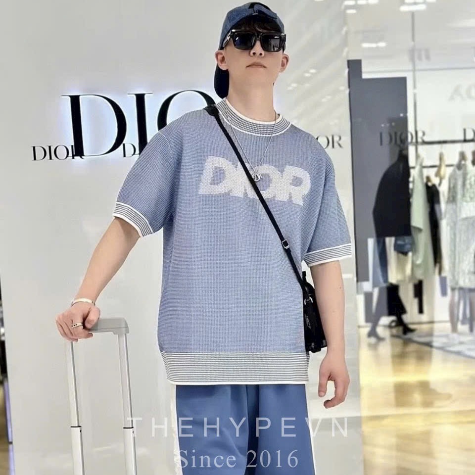 Áo Thun Dior Italic (Blue) [Mirror Quality]