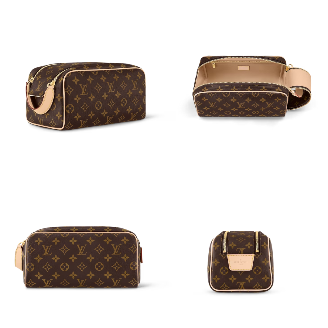 Túi Louis Vuitton LV Dopp Kit Zip Monogram (Brown) [Mirror Quality]