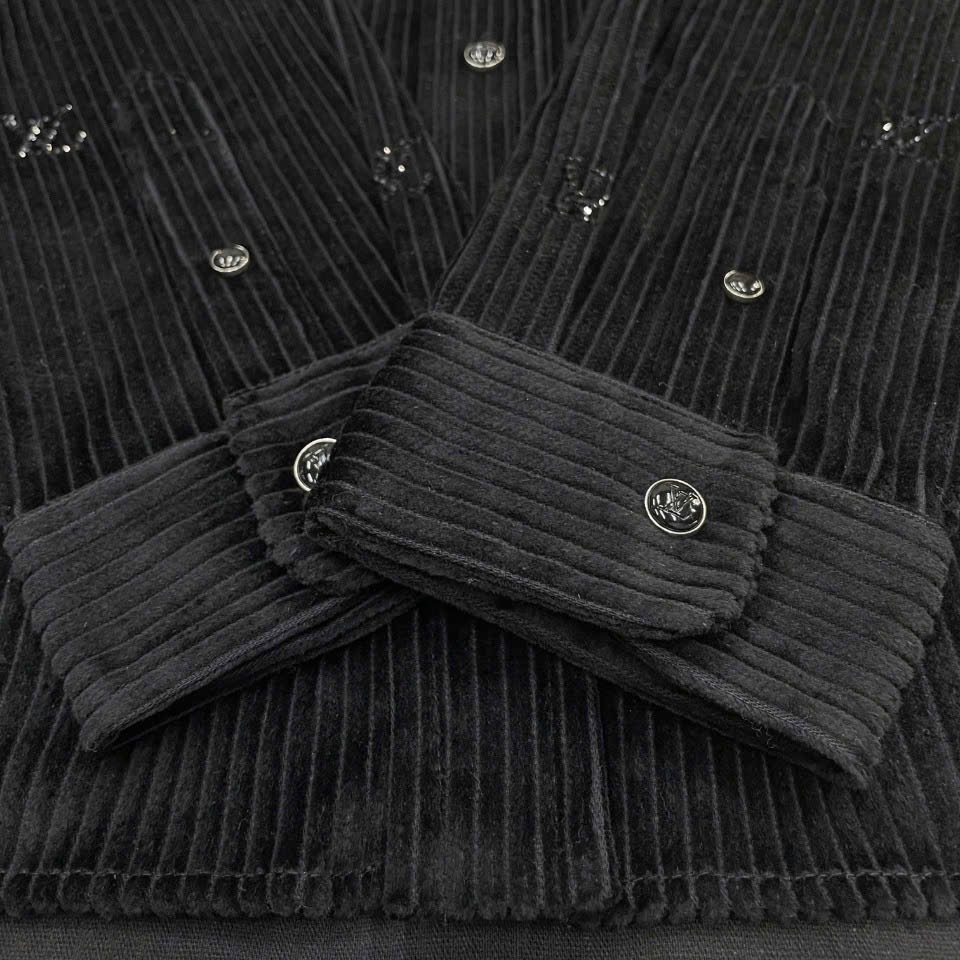 ÁO SƠ MI LOUIS VUITTON LV BLASON CORDUROY JACKET SHIRT (BLACK)