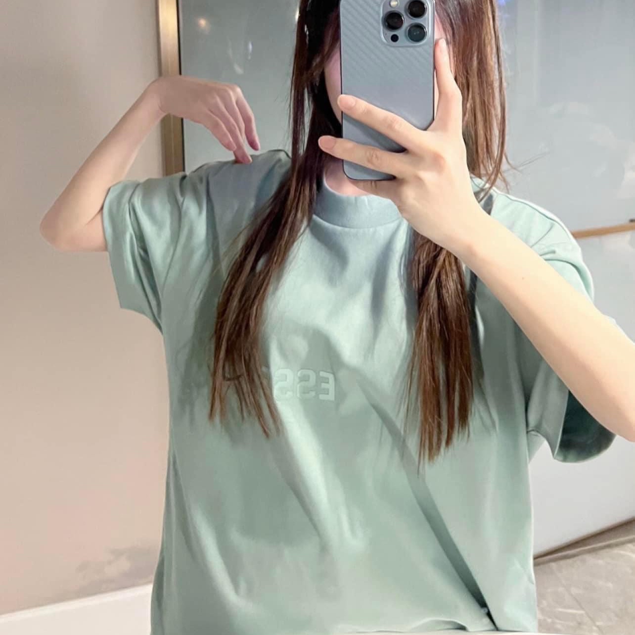 FOG TEE - Áo thun FOG Essentials Logo Suede SS23 (Haze Blue) [Mirror Quality]