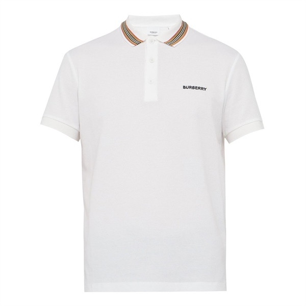 BURBERRY POLO - Áo Có Cổ BBR Icon Stripe Pique (White) [Mirror quality]