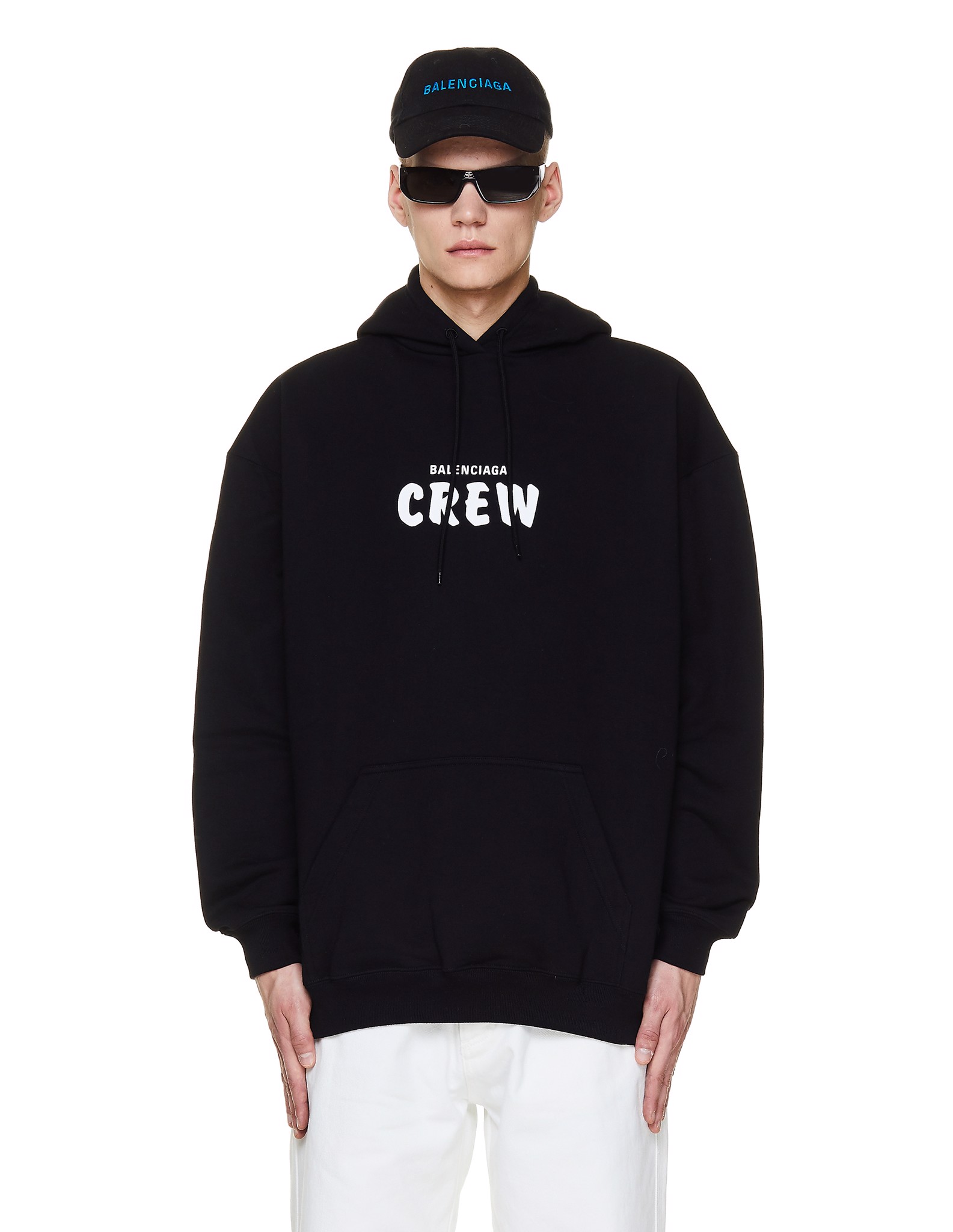 BALENCIAGA HOODIE - Áo khoác Blcg Crew Logo Printed (Black) [Mirror Quality]