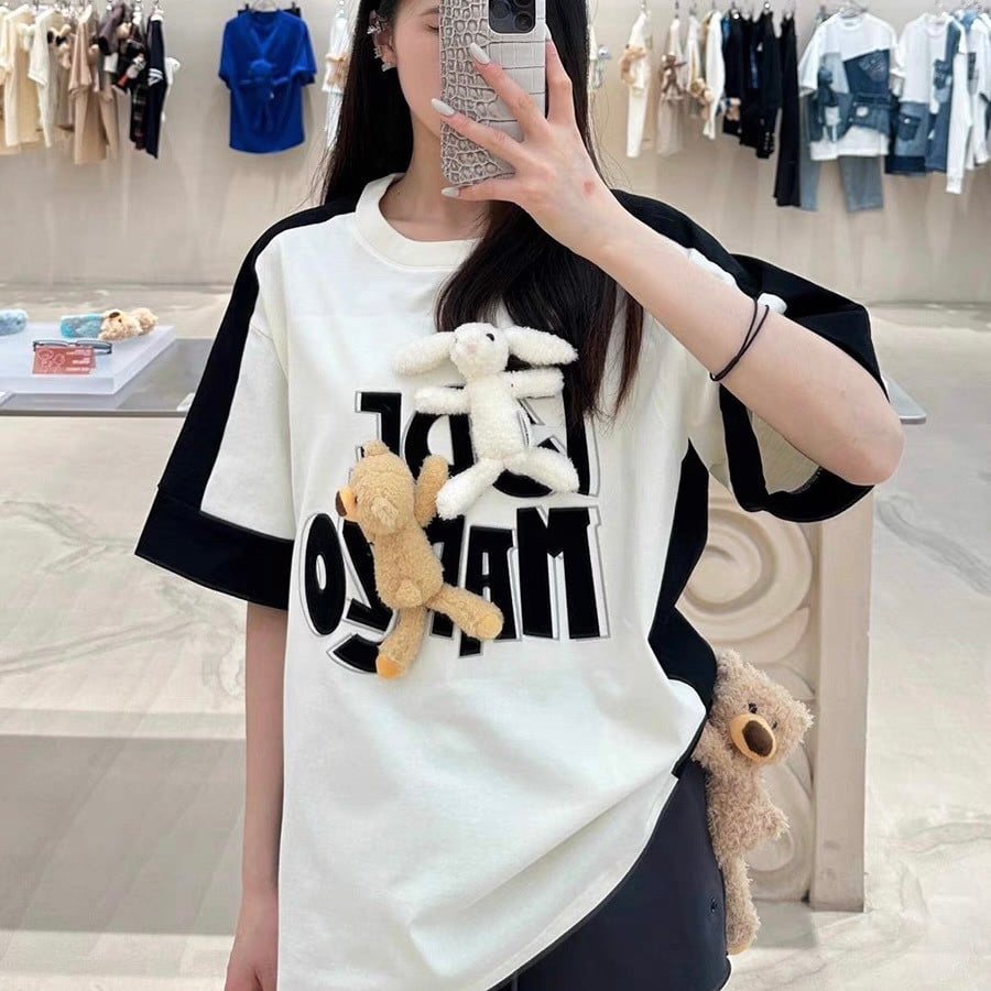 13DE MARZO TEE - Áo Thun Bear Hook & Loop Coconut Milk (White)