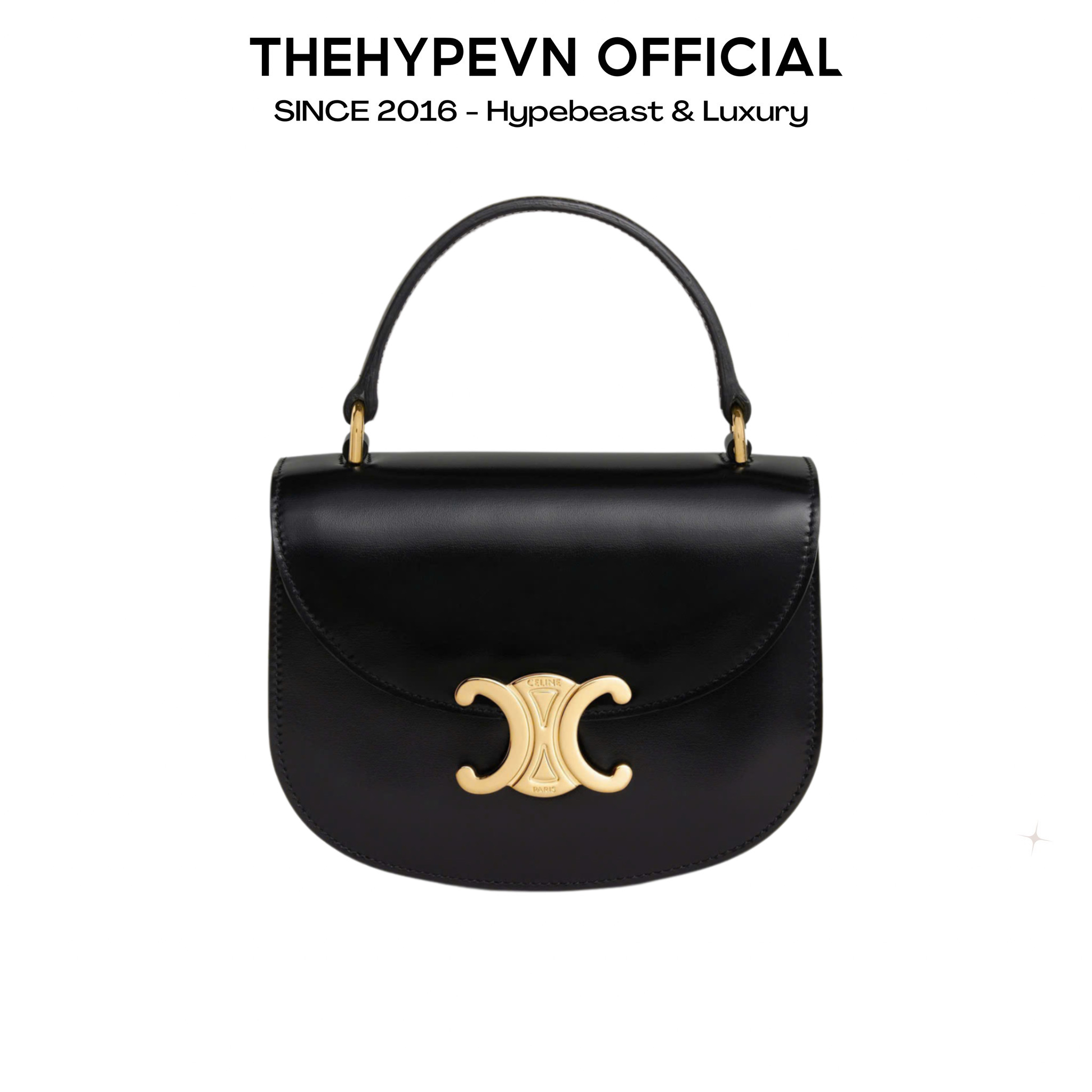 TÚI CELINE MINI BESACE CLEA TRIOMPHE CALFSKIN (BLACK)