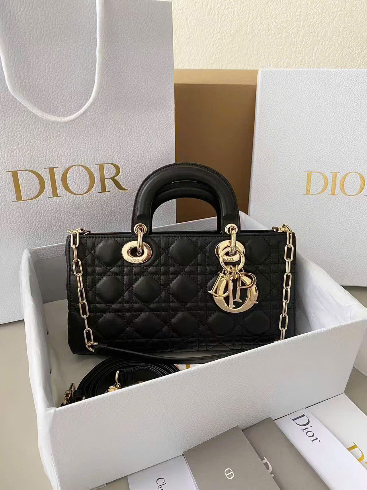 TÚI DIOR LADY D-JOY BAG (BLACK)