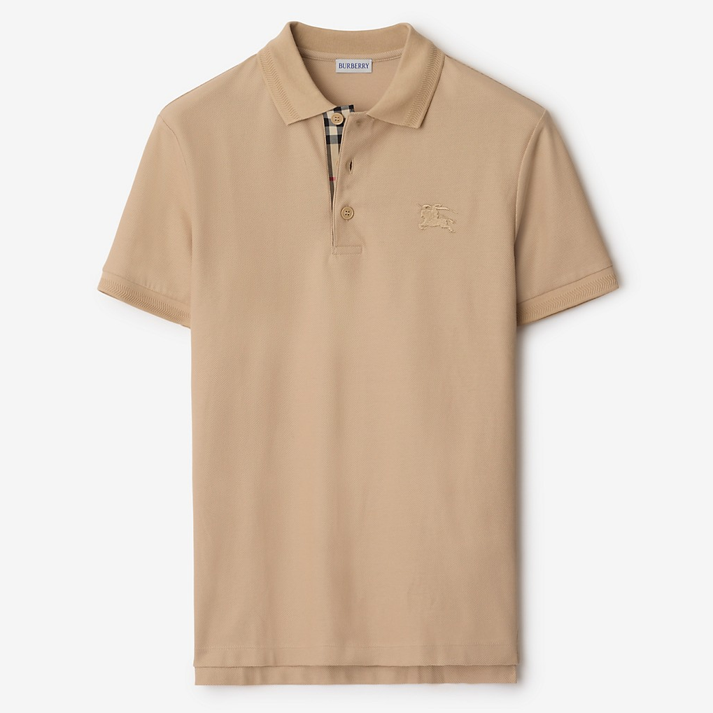 ÁO POLO BURBERRY EQUESTRIAN KNIGHT (SOFT FAWN BEIGE)