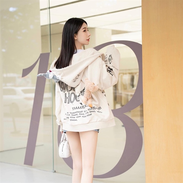 13DE MARZO HOODIE - Áo Hoodie Daffy Duck Sketch Zip (Đen) Best Quality